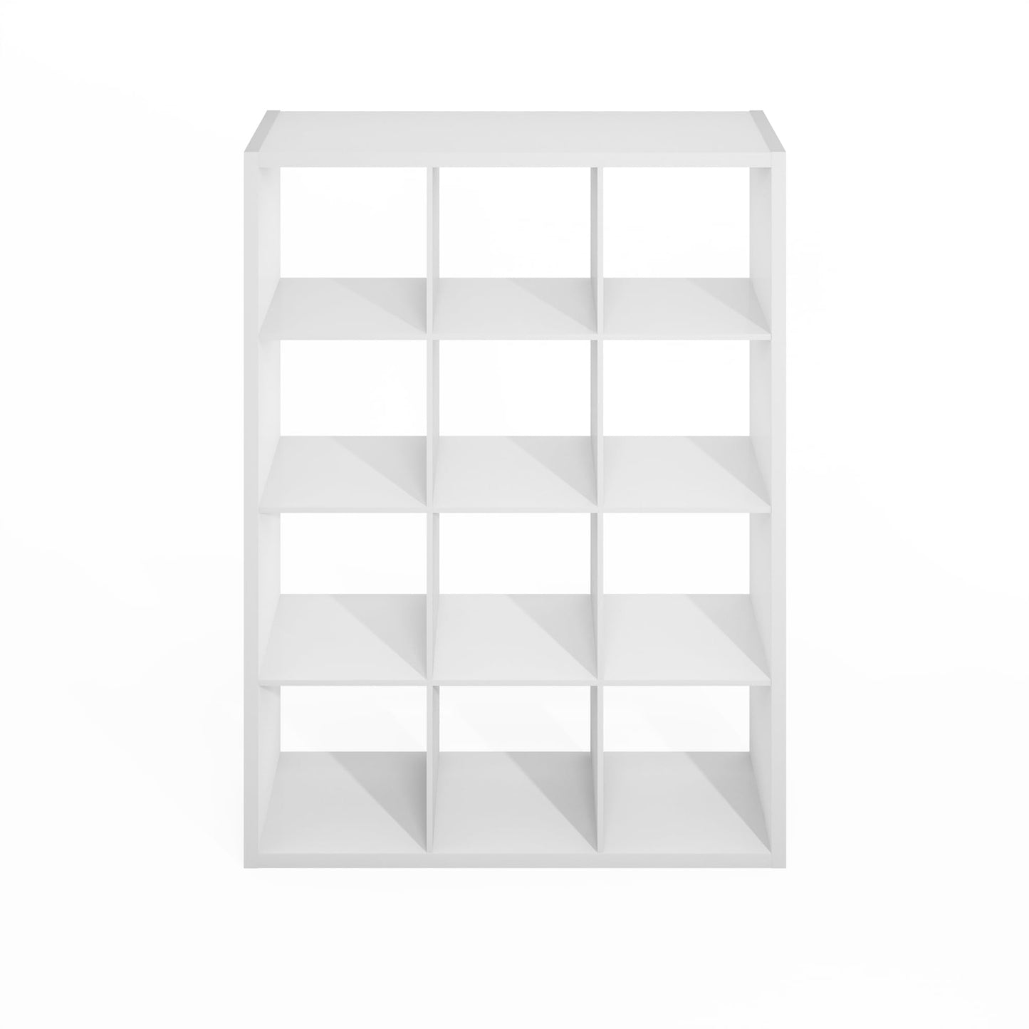 Furinno Simple 12-Cube Storage Organizer, Display Shelf, White
