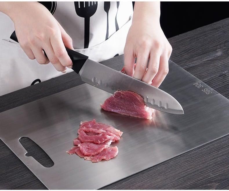 Titanium Cutting Board, New Upgrade Pure Titanium Cutting Boards for Kitchen,Food Grade 316 Stainless Steel Cutting Board,Double sided Dishwasher Safe 13.4 * 9inch