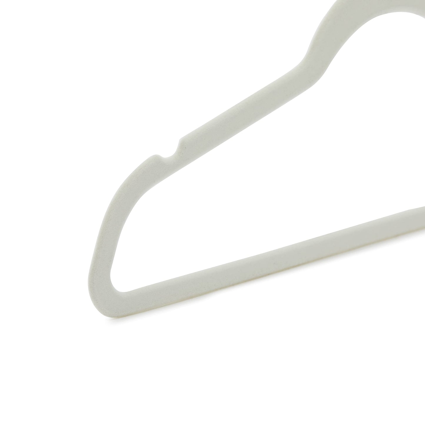 Amazon Basics Slim Velvet Non-Slip Space Saving Suit Clothes Hangers, Closet Organizer, Ivory/Rose