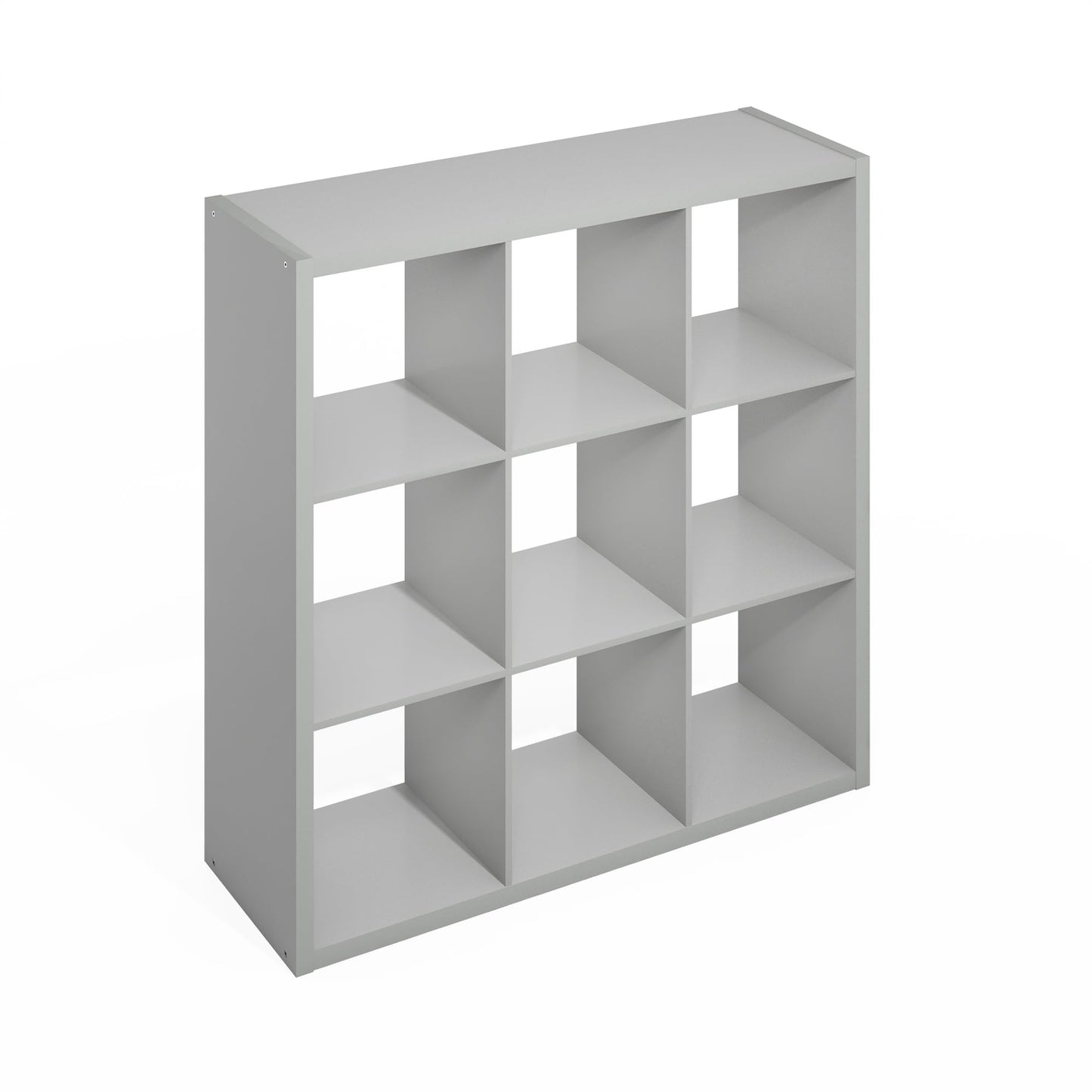 Furinno Simple 9-Cube Storage Organizer, Display Shelf, Light Grey