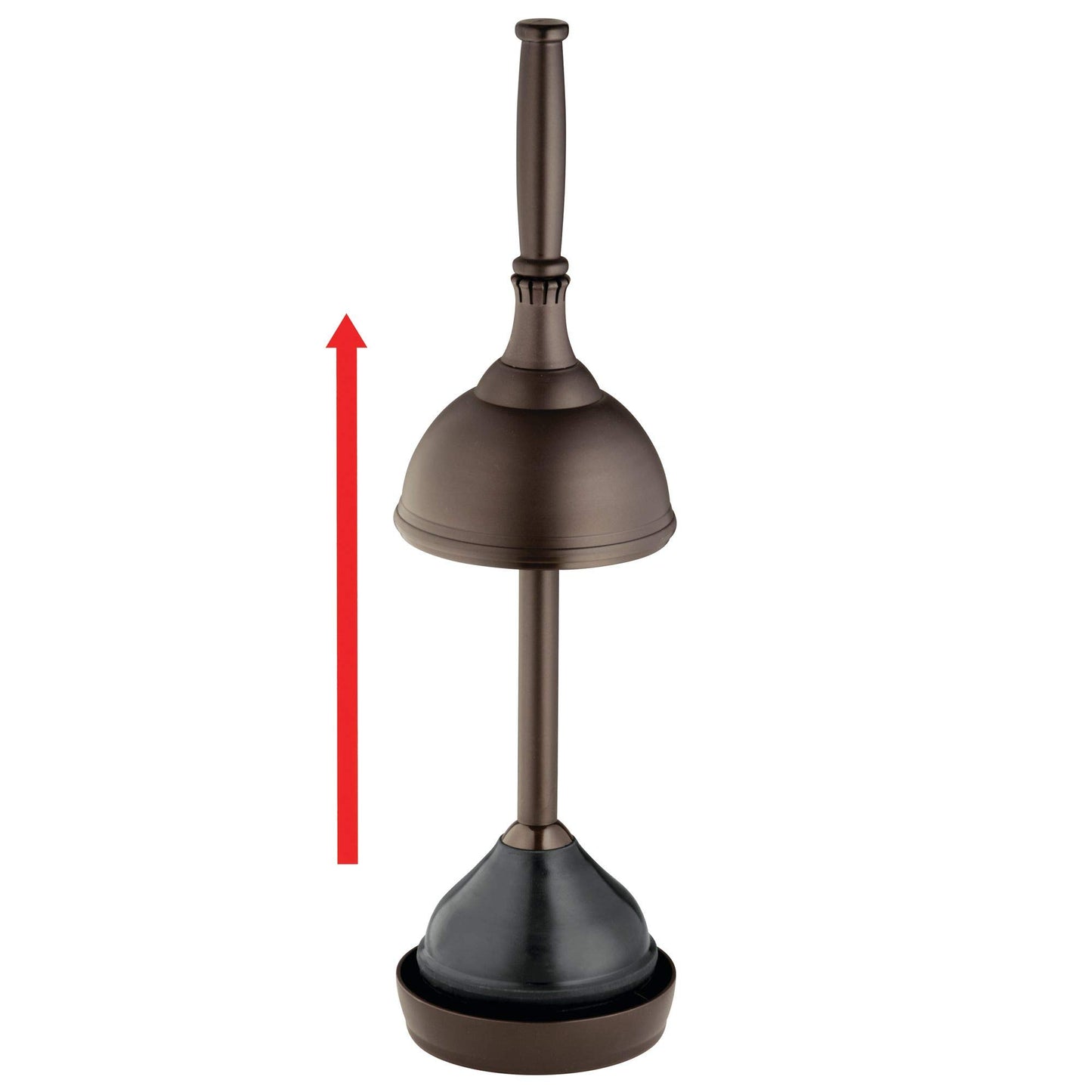 iDesign Kent Plastic Plunger with Cover Set, Bronze