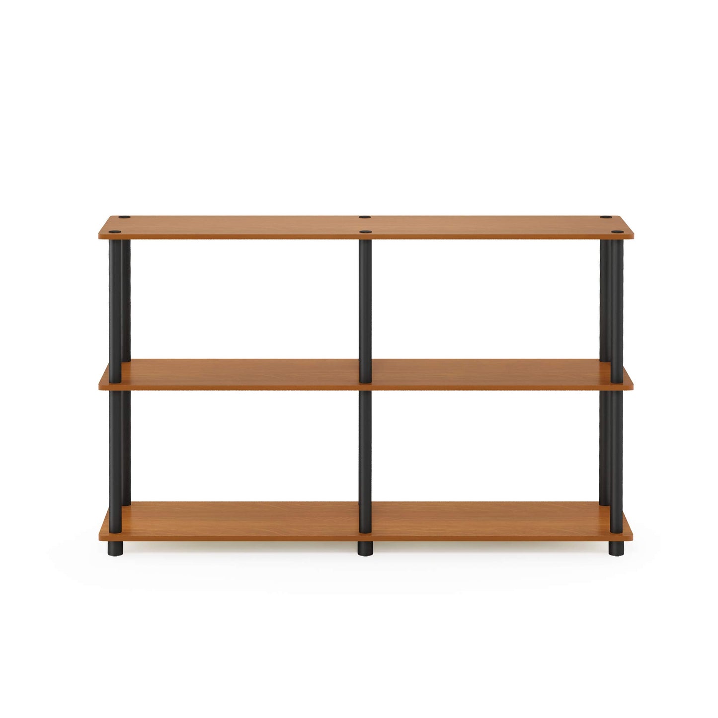 Furinno TURN-N-TUBE Storage Shelves, 3-Tier 47.4 Wide Book Shelf, Corner Shelf, Toolless Open