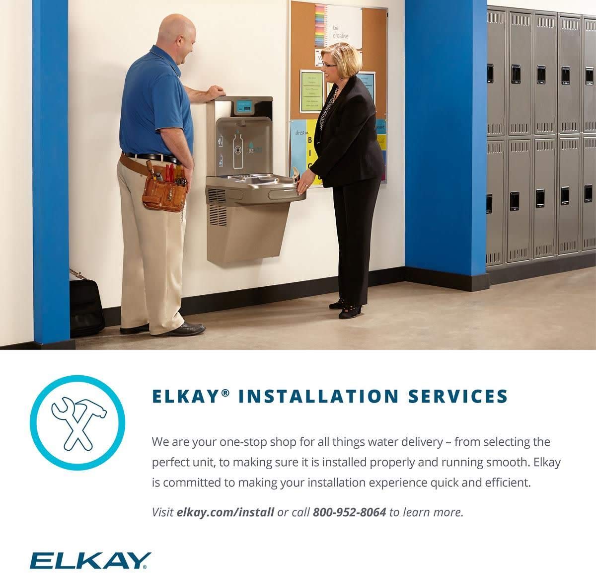 Elkay EZS8L ELKAY COMMERCIAL Wall Mount Cooler ADA Light Gray Granite