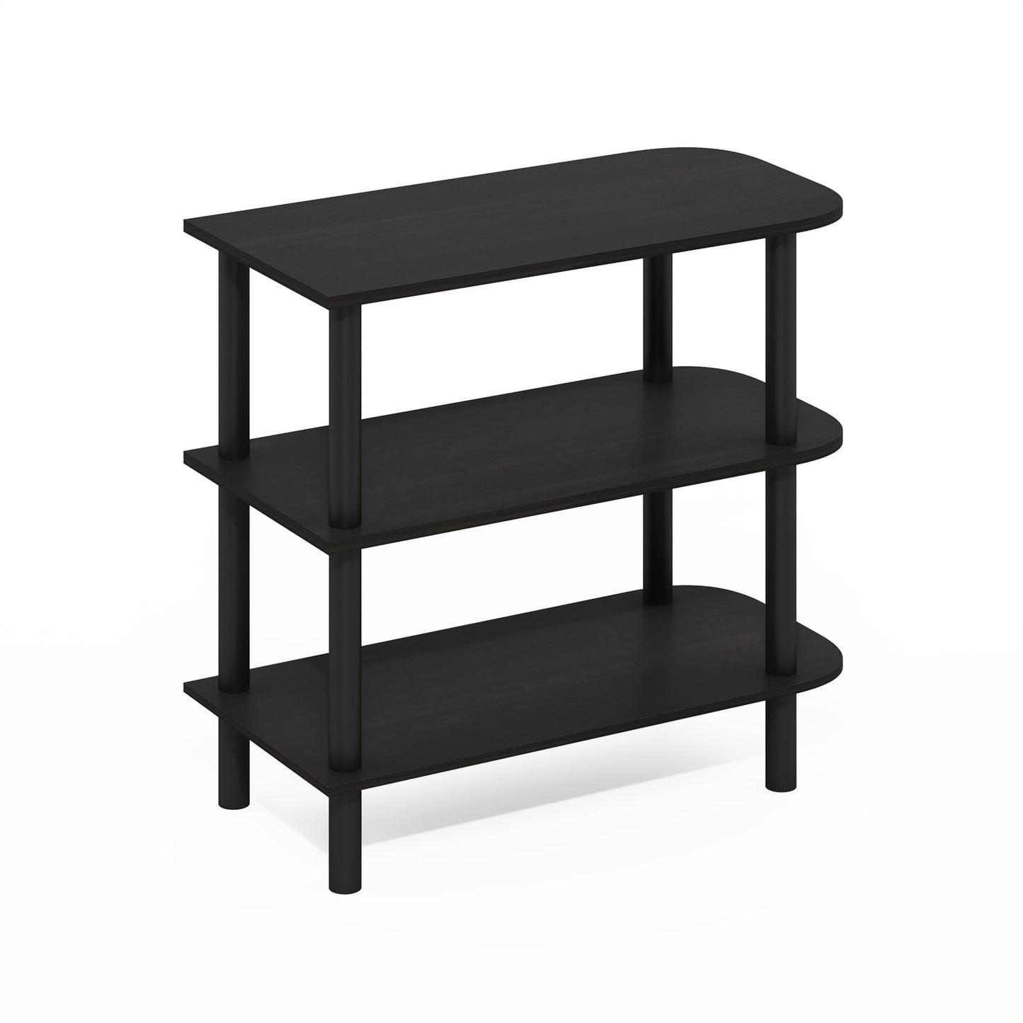 Furinno Turn-N-Tube Shoe Rack, 3-Tier Narrow Shoe Organizer, Shoe Rack Storage with Curved