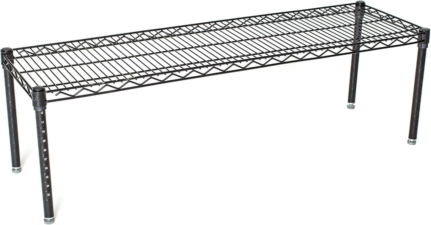 Omega Products Corporation 24" Deep x 72" Wide x 20" High Black Mobile Dunnage Rack