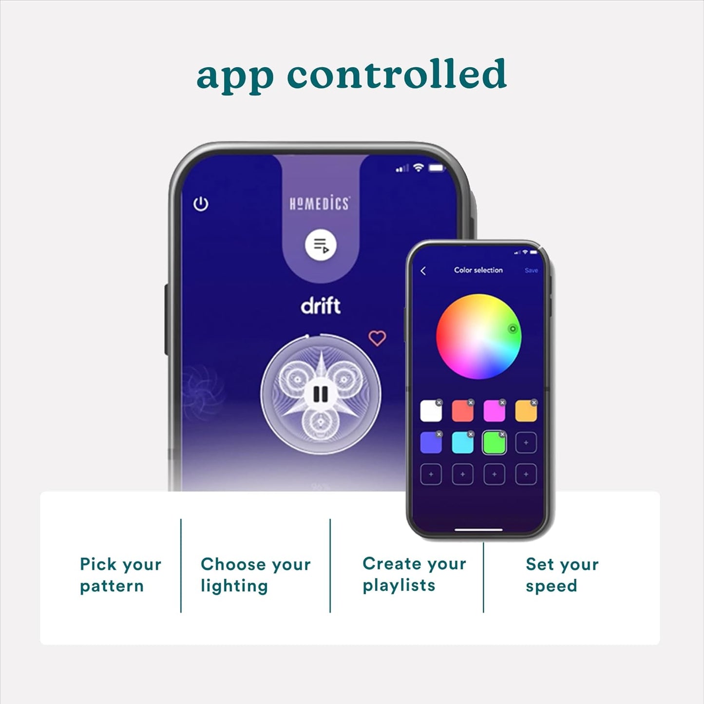 Homedics Drift Sandscape, Perpetual Motion Machine, Zen Garden, Meditation Accessories, Decorative Sandscape, Bluetooth, iOS, Android, by Homedics (16 Inch (Small), Black)