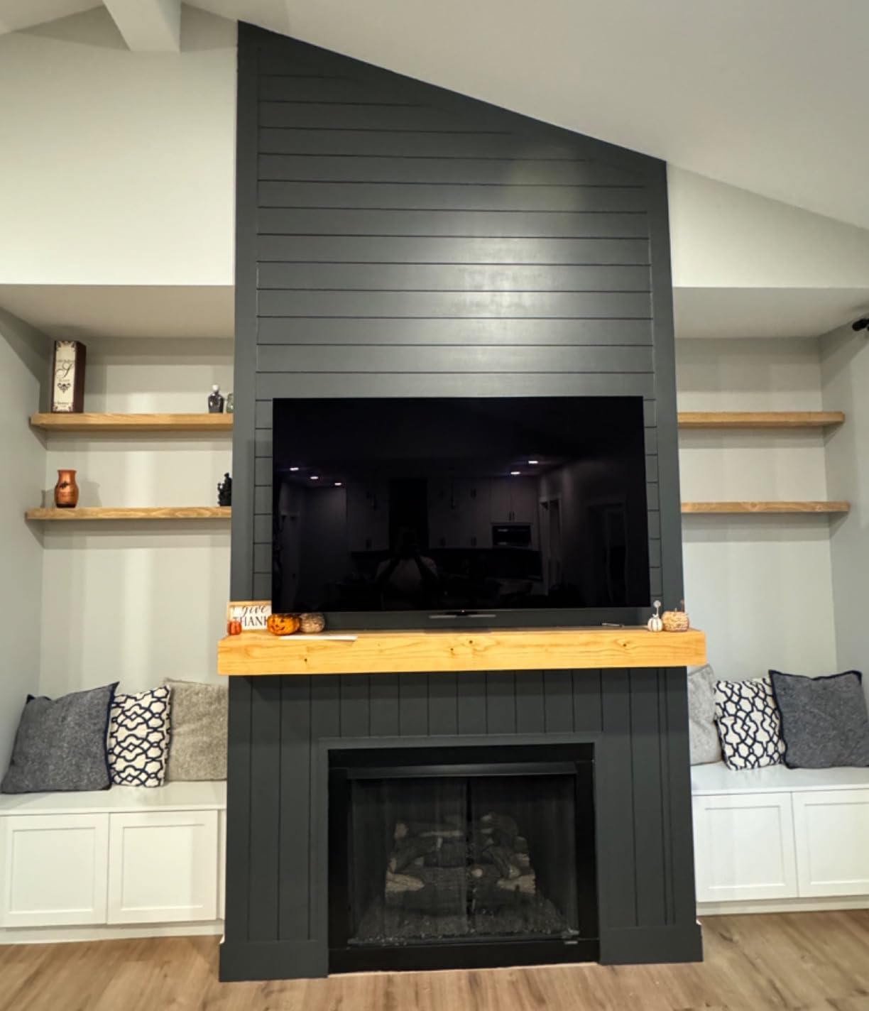 joelsantiques 36 Inch Wooden Floating Shelves for Wall - 36x12x2 in - Made of Natural Wood - Long Heavy Duty Rustic Wall Shelves for Bedroom - Perfect for Living Room, Kitchen - Natural