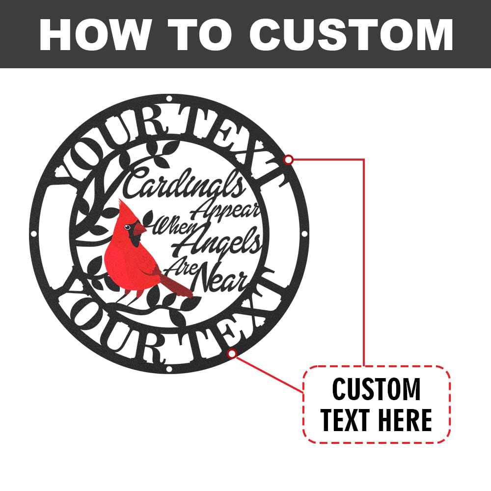 Personalized Name Garden Cardinal Metal Signs, Custom Family Name Yard Decor for Outdoor Outside, Cardinal Lawn Patio Stake Gardening Enthusiasts Grandmothers Gift