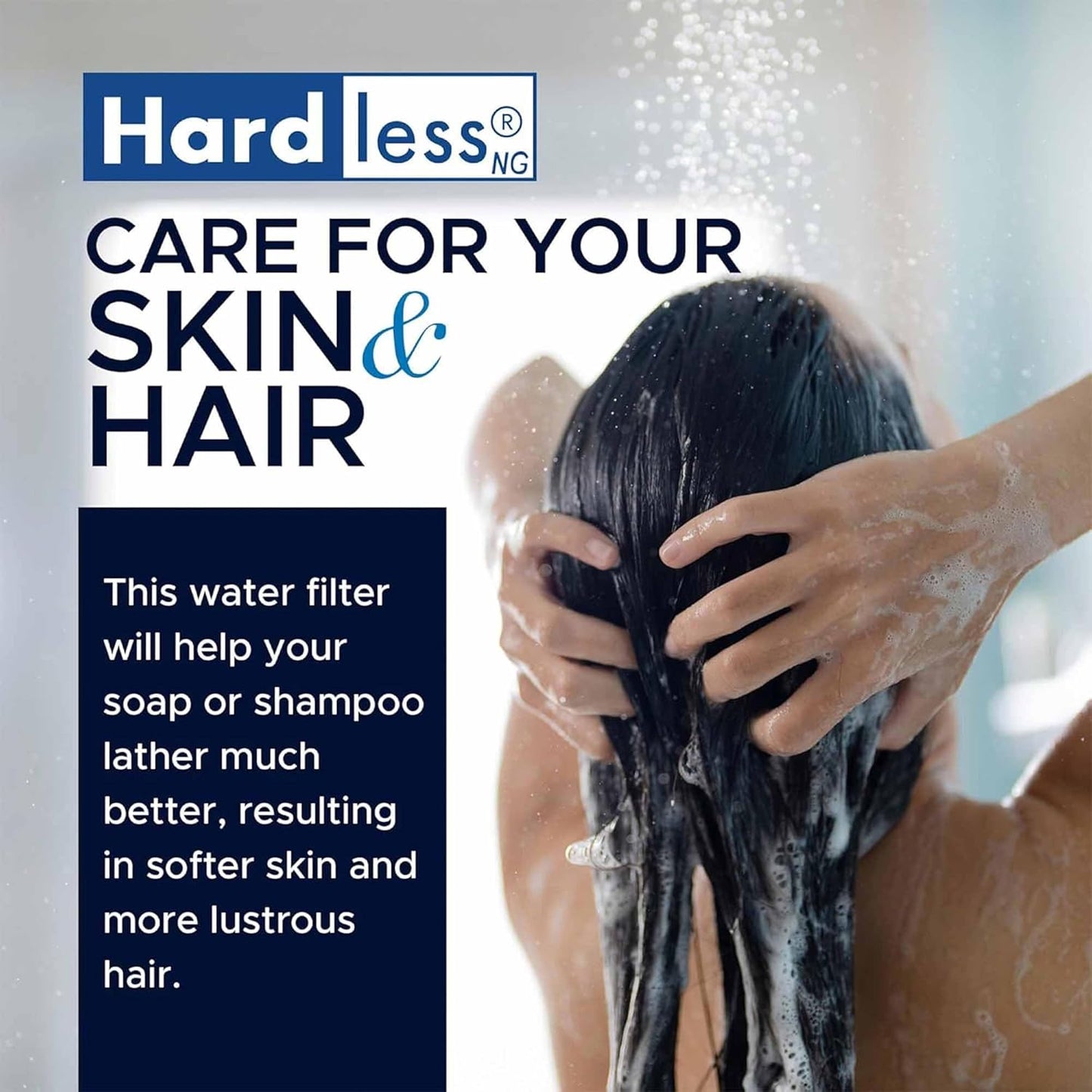 Hardless NG4L Whole House Water Filter - Salt-Free Softening Device - Reduces Limescale, Sediment & More - Compact, Easy to Install - Comes w/ 1" Inlet/Outlet - Filtration System for Extra Hard Water