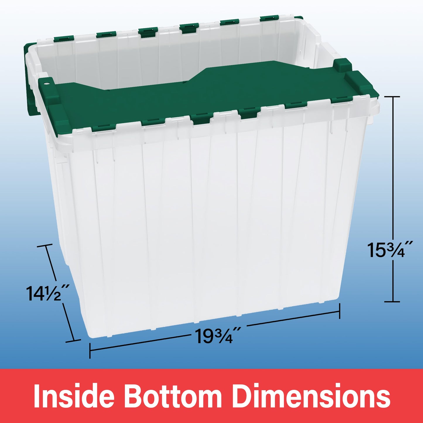 Akro-Mils KeepBox 18 Gallon Storage Container, Nesting and Stackable Plastic Storage Box with Lid