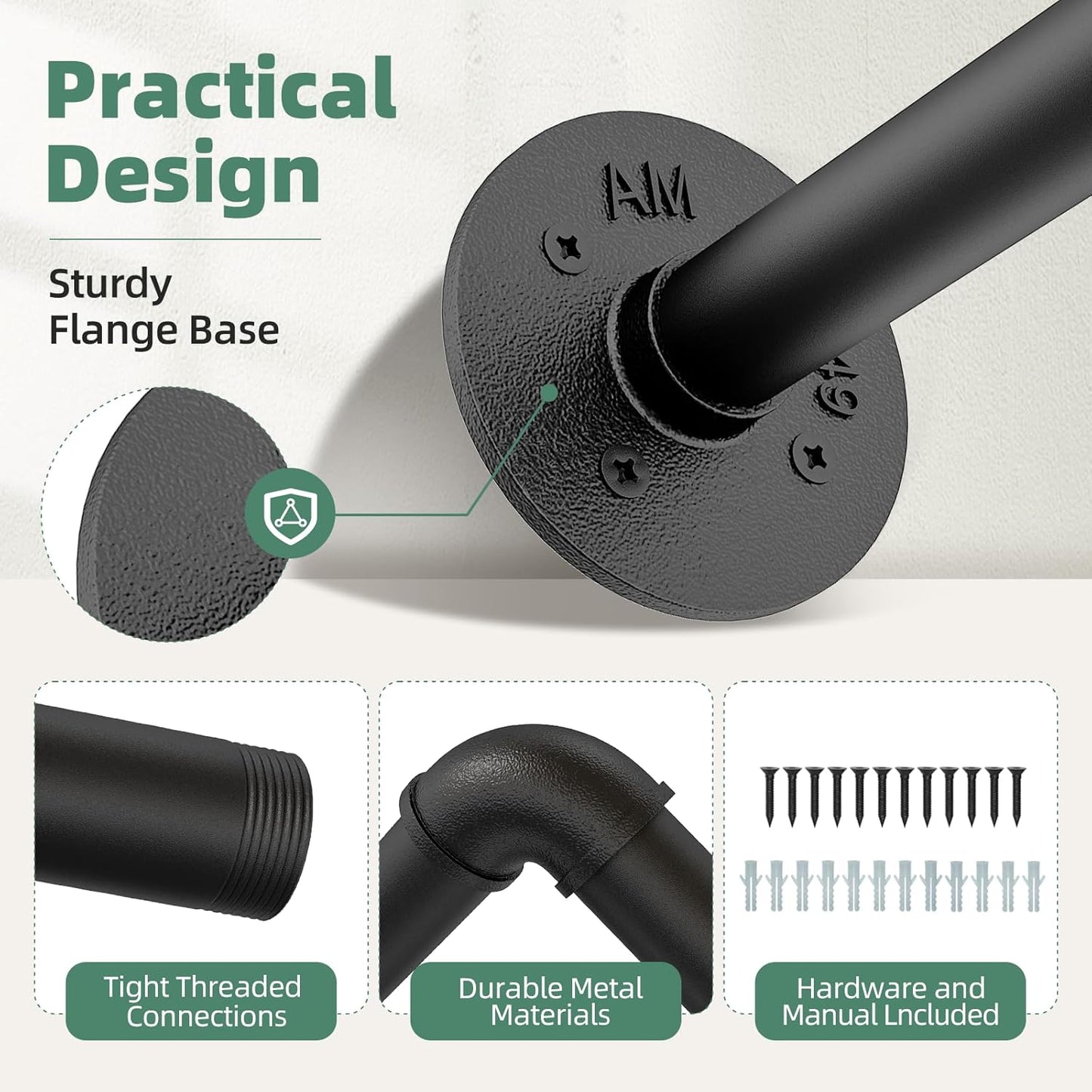 Plant Hanger Indoor with 12 Hanging Chains Hanging Planters for Indoor Plants Hanging Plant Holder Window Plant Rod Black Metal Shelves 70.8 Inch 2PCS Pot not Included