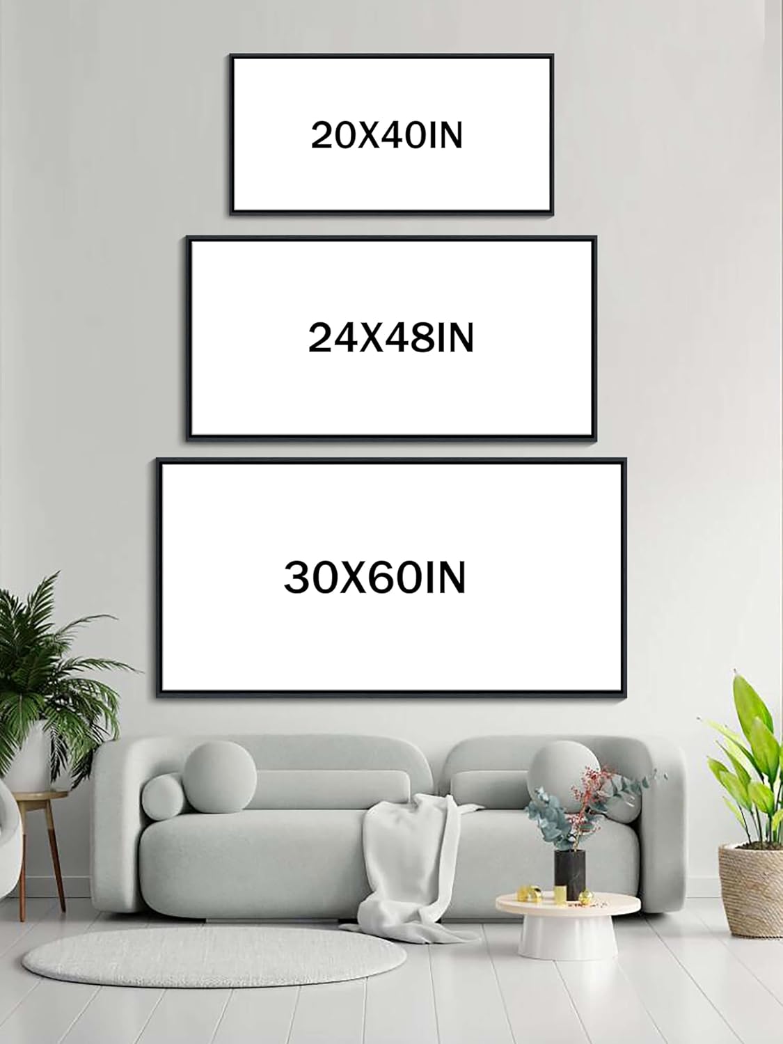 Abstract Wall Art DUNHUANG ART Framed Canvas Wall Art - Modern Wall Art Decor for Living Room, Bedroom, Office - Ready to Hang - Home Decoration 30"x60"