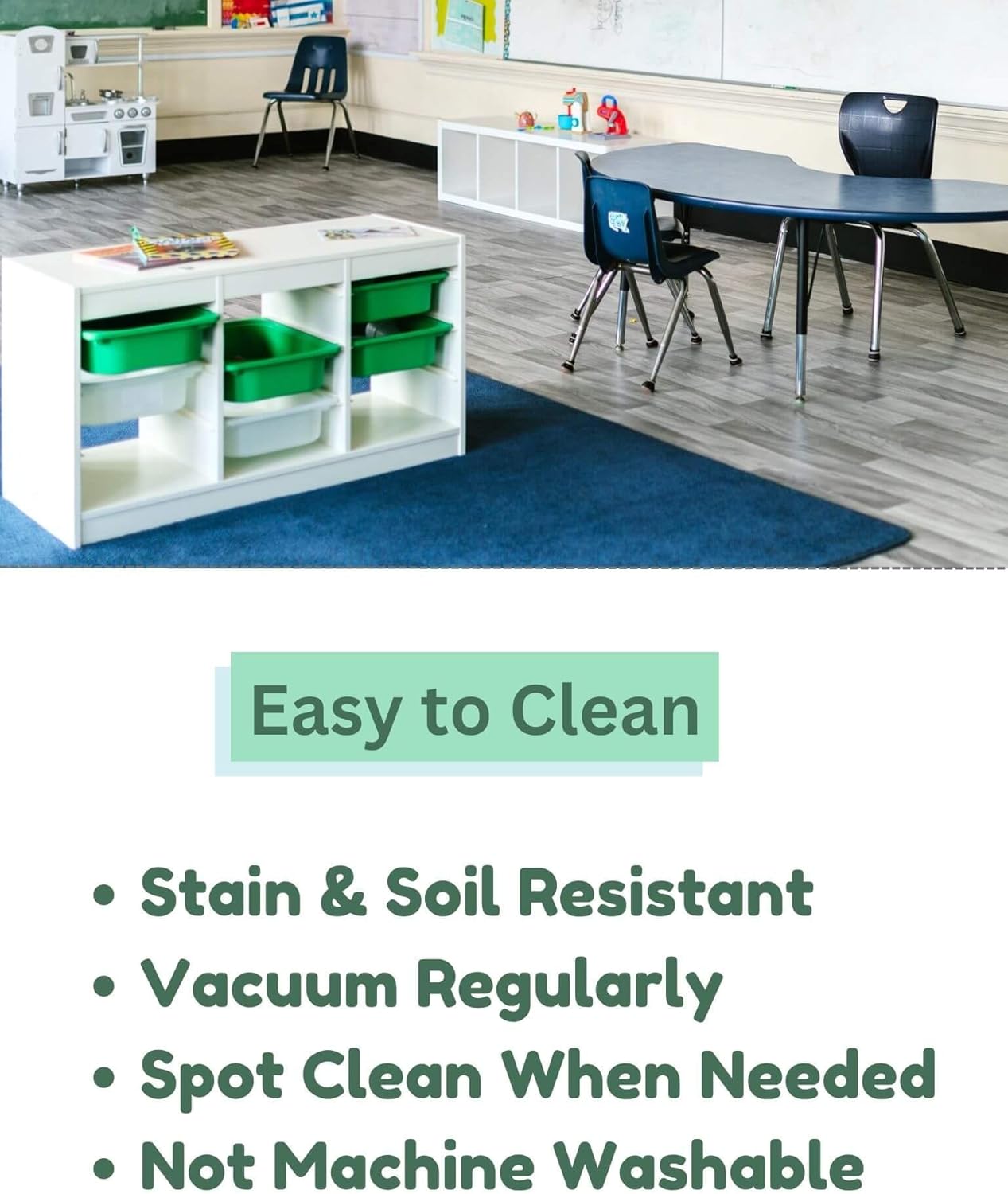 KOECKRITZ Soft and Colorful Kids Classroom Area Rugs (Passes Flammability Pill Test) Many Sizes and Bright Colors to Select from (10' x 14', Froggy)