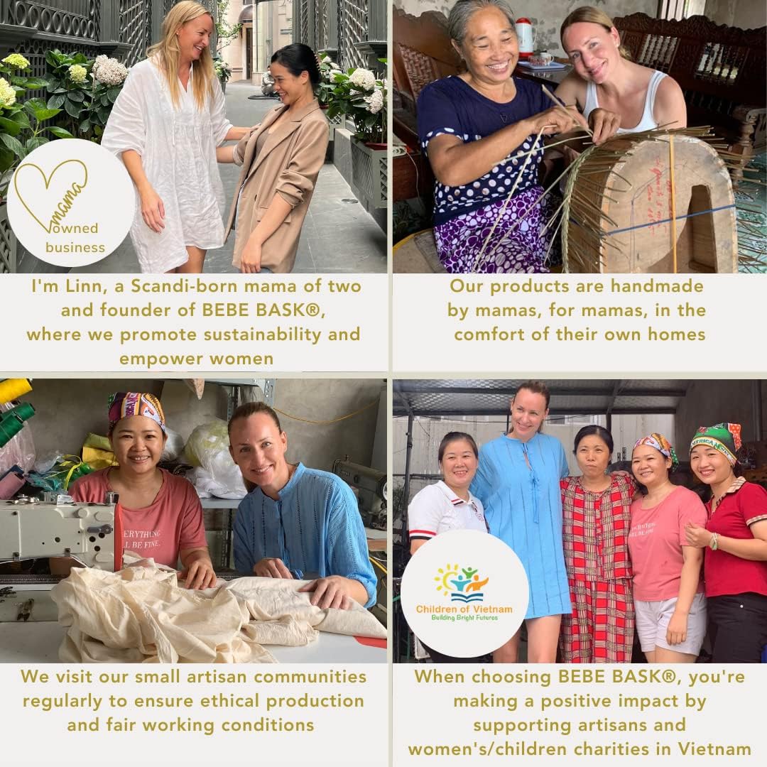 BEBE BASK Handmade Wicker Cloud Décor Set of 2 - Rattan Cloud Decorations - Décor for Bedroom and Baby Nursery Wall - for Girls Room