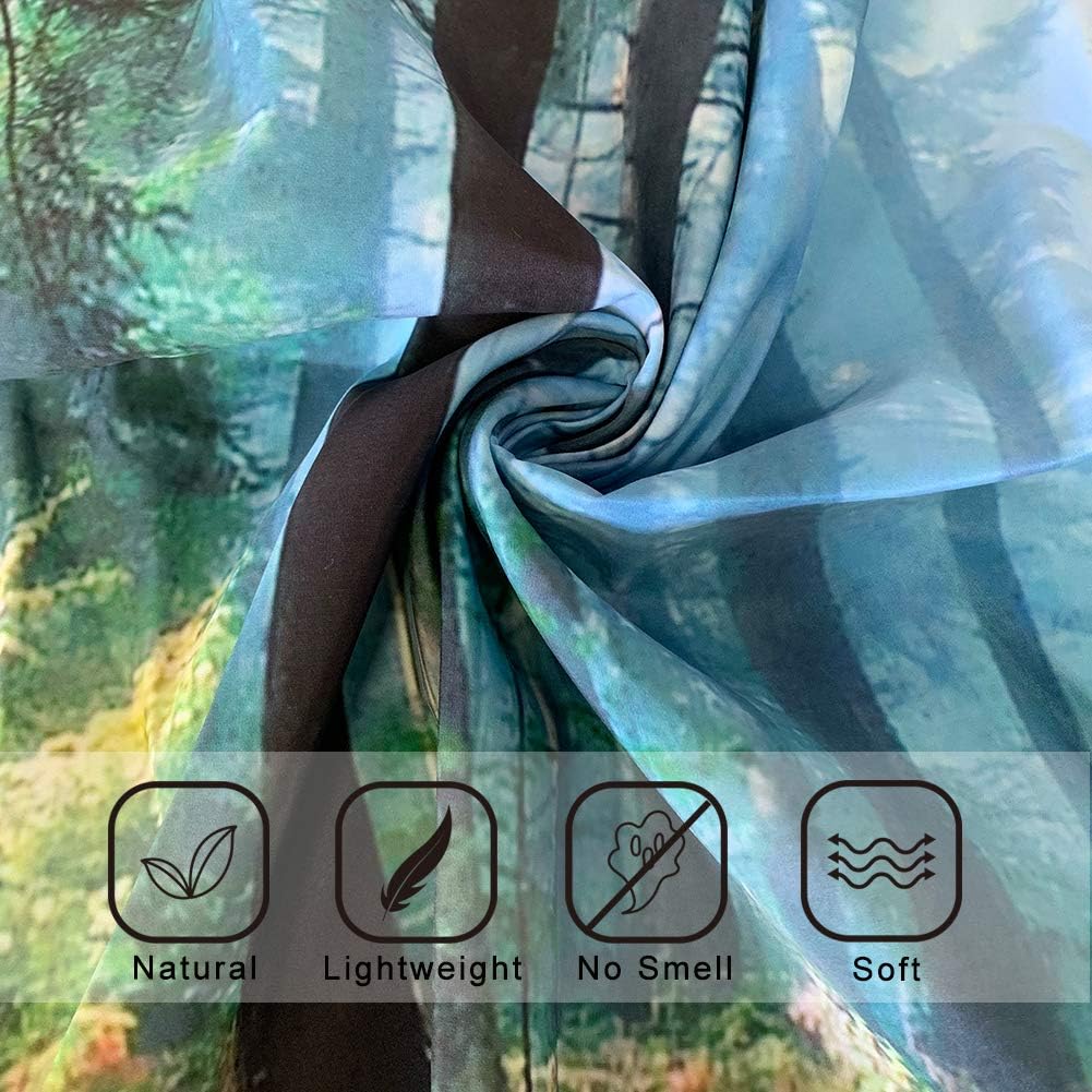 Llamazing Forest Tapestry Home Decor Landscape Living Room Bedroom Decoration Magic Tapestry Curtain (Morning Forest, 78''L×60''W)