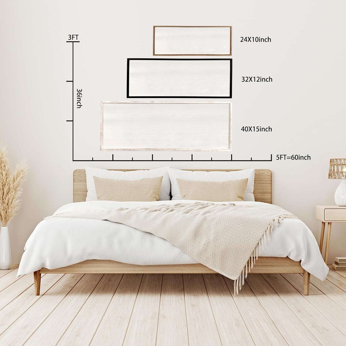 Bless the Food Before Us Sign Wall Decor 40"X15" Large Farmhouse Dining Room Wall Decor Framed Wood Rustic Home Wall Art Kitchen Hanging Decoration (Wood White)
