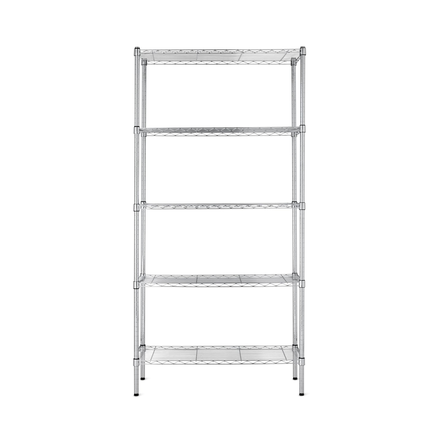 Amazon Basics 5-Shelf Adjustable Heavy Duty Steel Wire Rack, Space Saving Storage Shelving