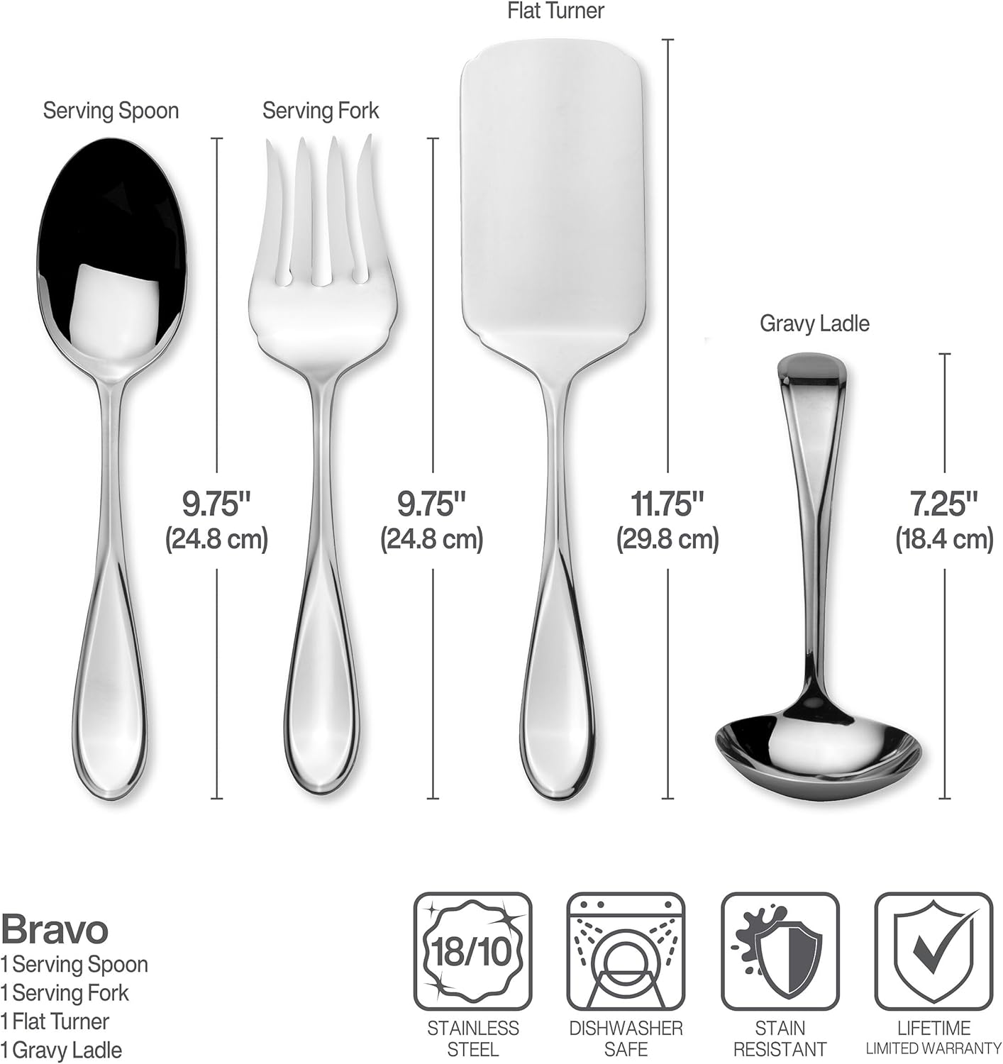 Mikasa Bravo Flatware Service for 8 with caddy, 18/10 Stainless Steel, Silverware Set with Serving Utensils and Expandable Caddy, 52 Piece