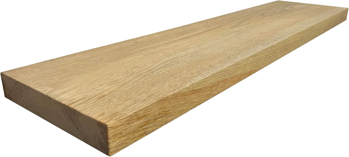 Joel's Antiques - 48 Inch Wooden Floating Shelves for Wall - 48x12x2 in - Made of Natural Wood - Long Heavy Duty Rustic Wall Shelves for Bedroom - Perfect for Living Room, Kitchen - Natural