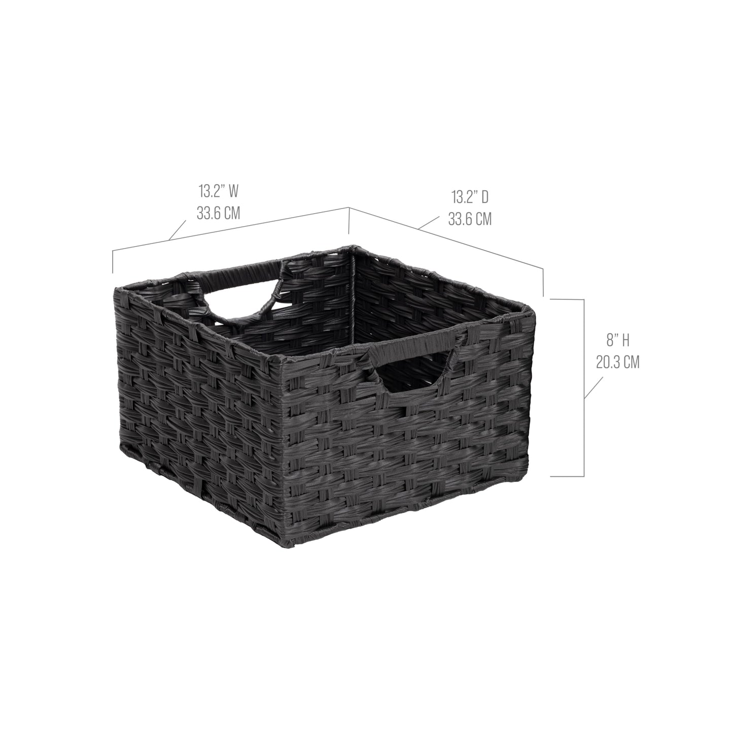 Seville Classics Premium Handwoven Portable Laundry Bin Basket with Carrying Handles, Household