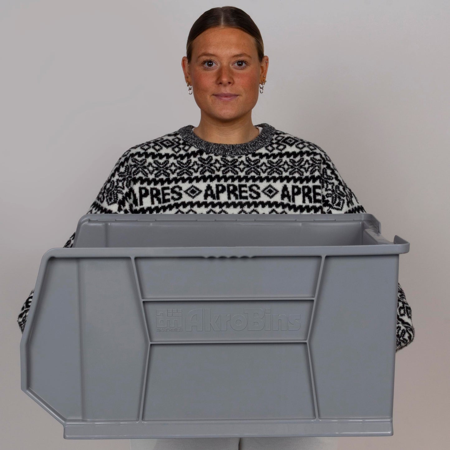 Akro-Mils 30289 Super-Size AkroBins Plastic Storage Bins, Space-Saving Stackable Bins for Garage
