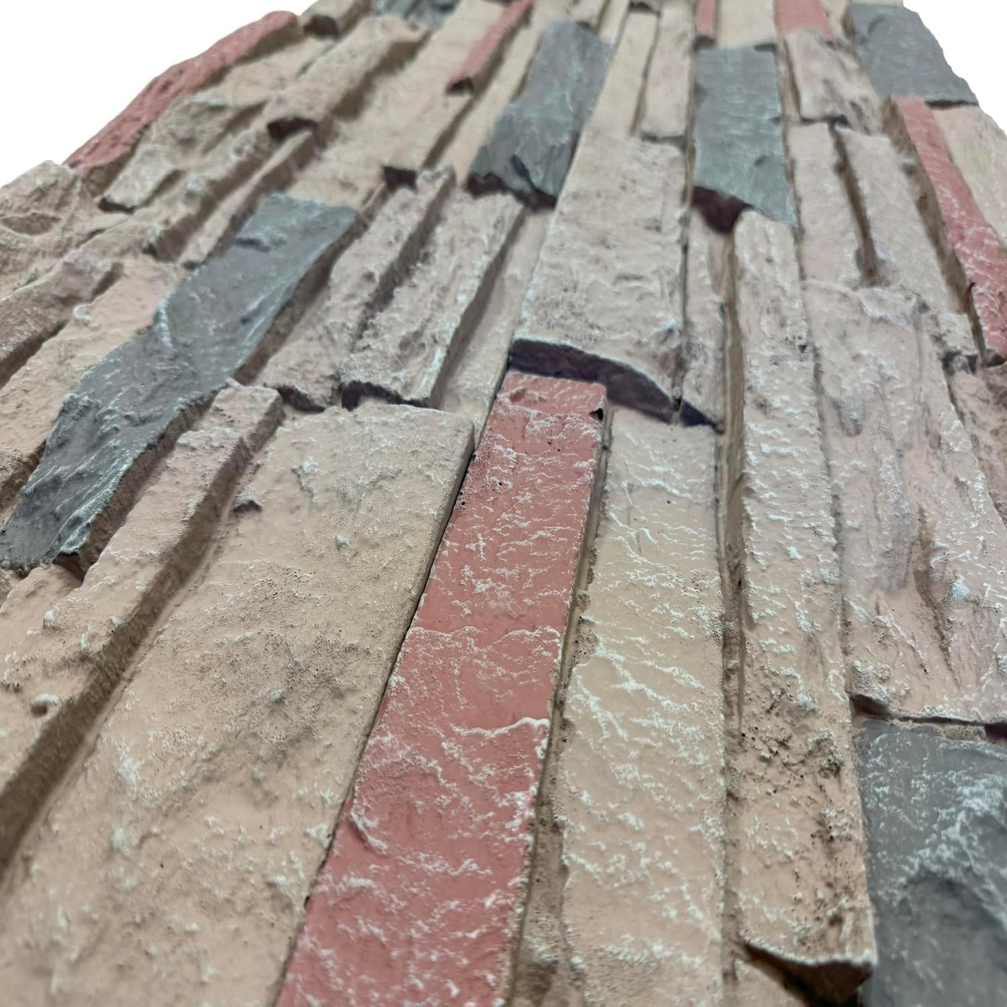 OTECKO 6-Pack Faux Stone Wall Panel 48 in x 13 in x 2 in Ledge Stone High Density Polyurethane Wall Siding Panels 24 sq ft, Easy Install, Interior/Exterior Taylors Falls (Beige)