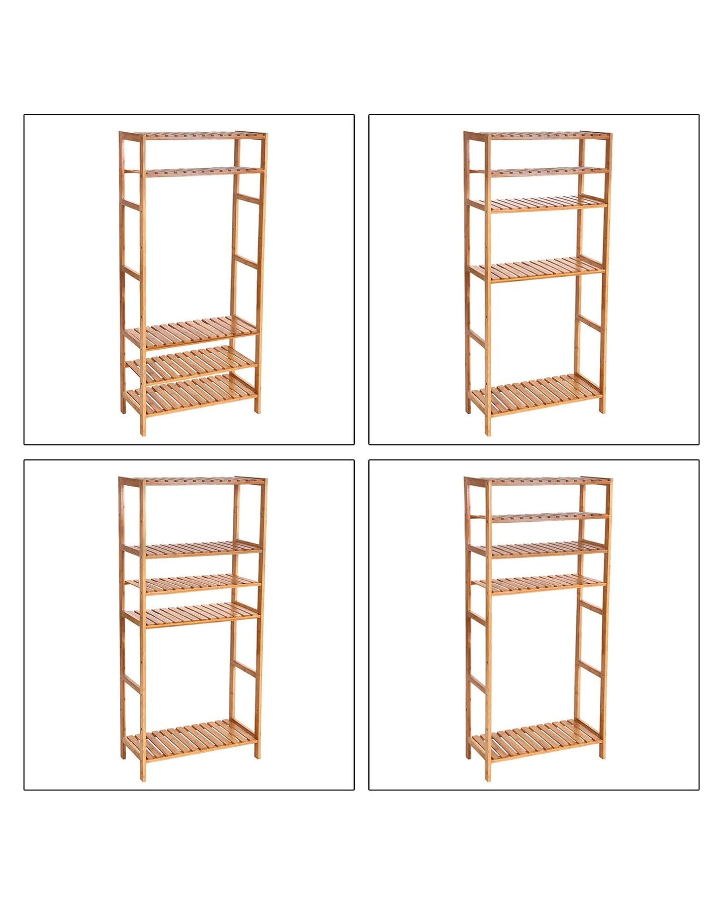 SONGMICS 5-Tier Bamboo Shelf, Freestanding Bathroom Storage Rack