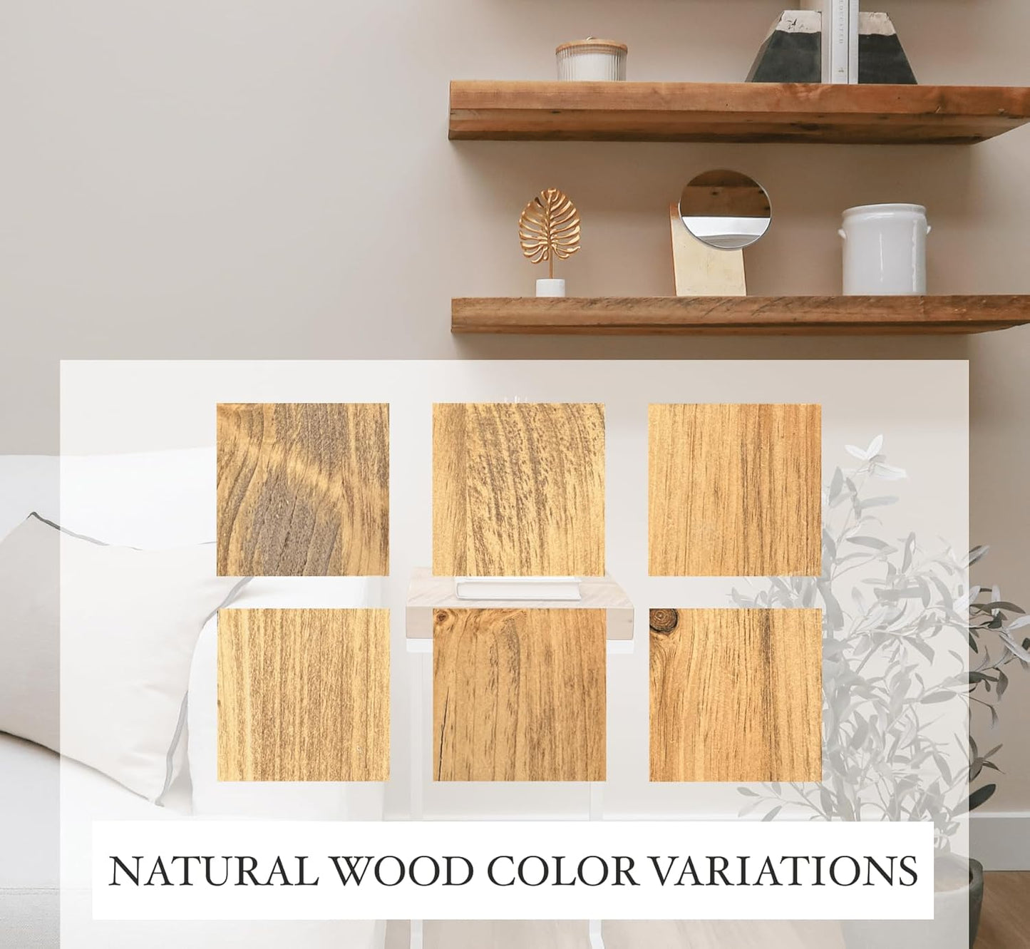 Modern Floating Shelves 3 Inches Thick for Wall, Wide Shelves for Kitchen, Living Room, Bedroom, and Bathroom, Natural Pine Wood, Rustic Wooden Shelf, (Set of 2) (Aged Oak, 60Lx3Hx8D)