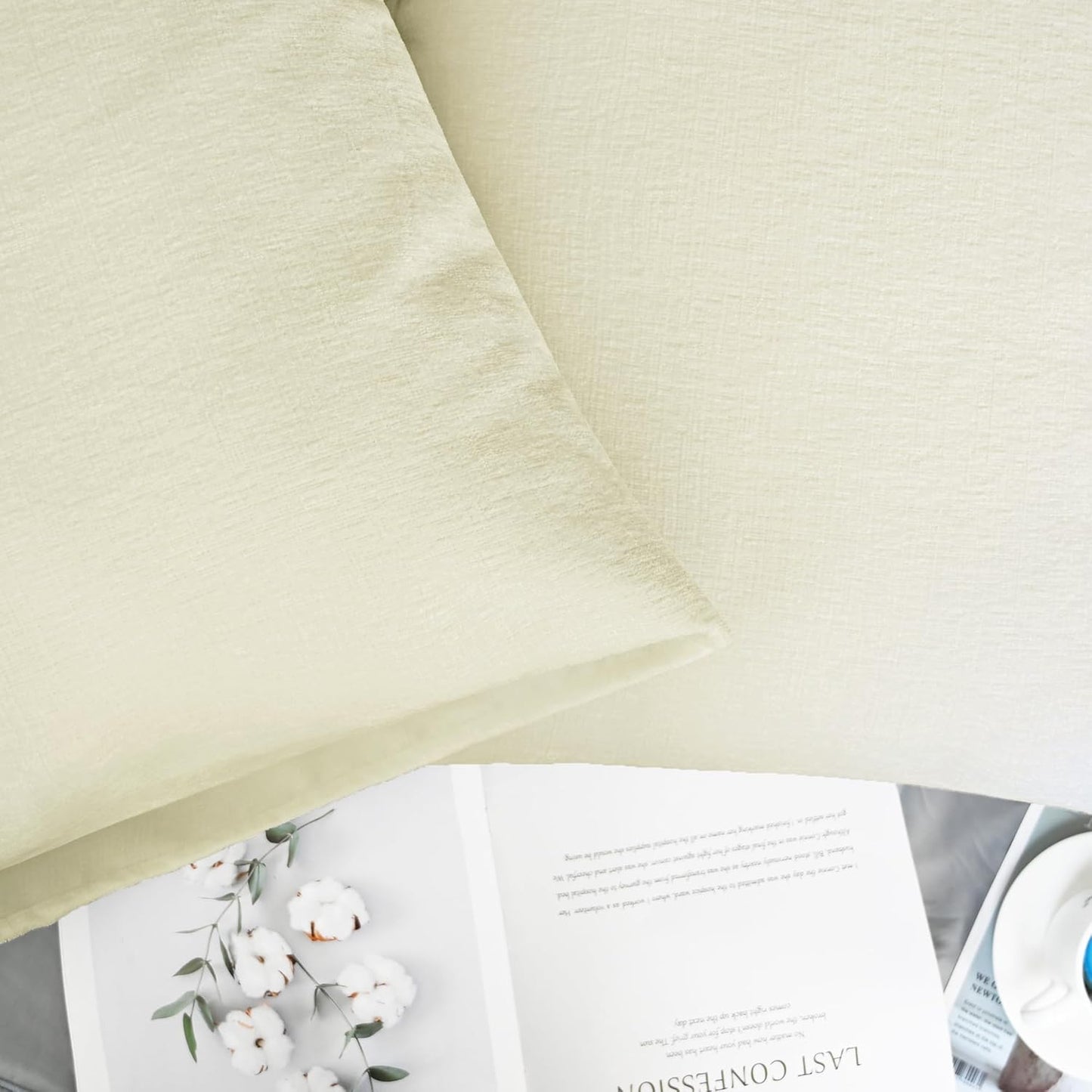 CaliTime Throw Pillow Covers Decorative 20 X 26 Inches Pack of 2 Cozy Chenille Standard Pillow Shams Cases for Couch Sofa Bed Living Room Home Beige