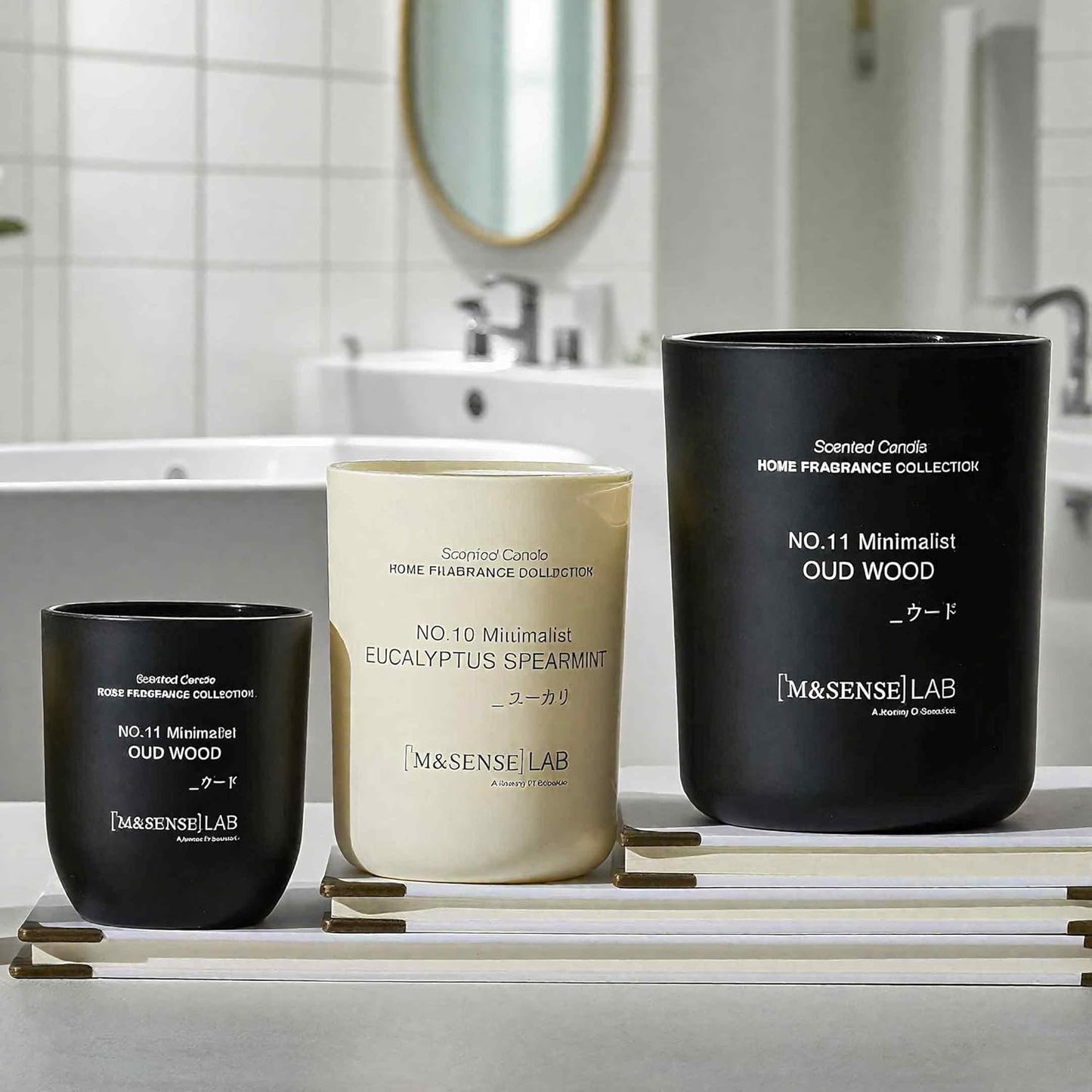M&SENSE Natural Soy Candle| Lavender Vanilla | 5.3 oz | Minimalist Scented Candle for Relaxation, Gifting, Home Décor | for Bedroom, Office, Party Small