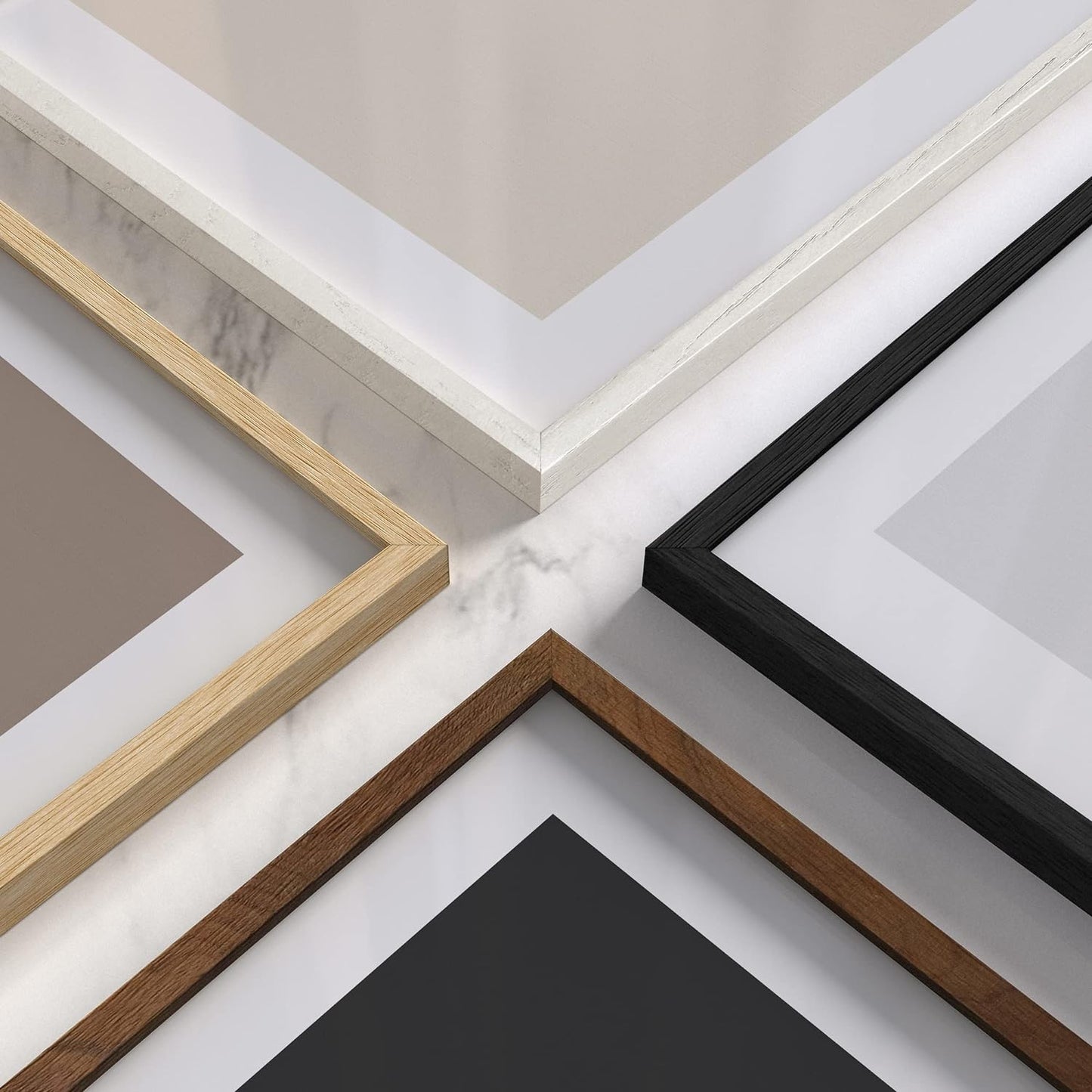 HAUS AND HUES 6x8 Natural Oak Wooden Picture Frame - 6x8 Poster Frame - Premium Oak, Vertical Hang, Shatterproof Plexiglass - Ideal for Home, Room, Office (6x8 in, Natural Oak)