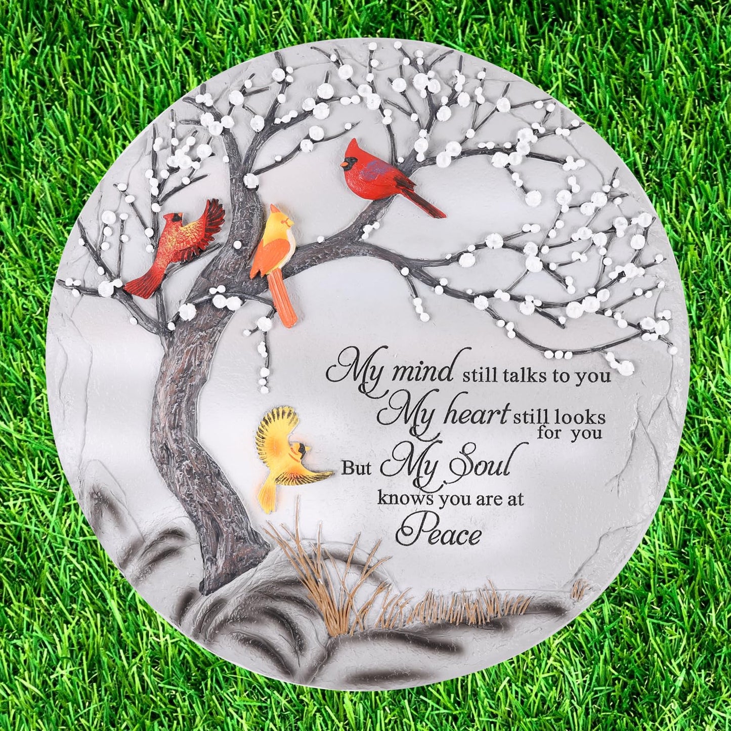 Cardinal Memorial Graden Stones, Garden Stones in Memory of Loved Ones, Memorial Gifts for Loss of Mother Father, Memorial Stepping Stones for Outdoor Decor, Memorial Gifts