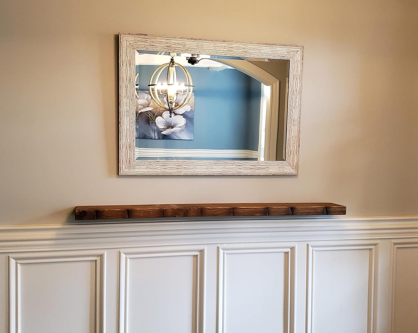 joelsantiques 72 Inch Wooden Floating Shelves for Wall - 72x9x2 in - Made of Natural Wood - Long Heavy Duty Rustic Rustic Wall Shelves for Bedroom - Perfect for Living Room, Kitchen - Medium Brown