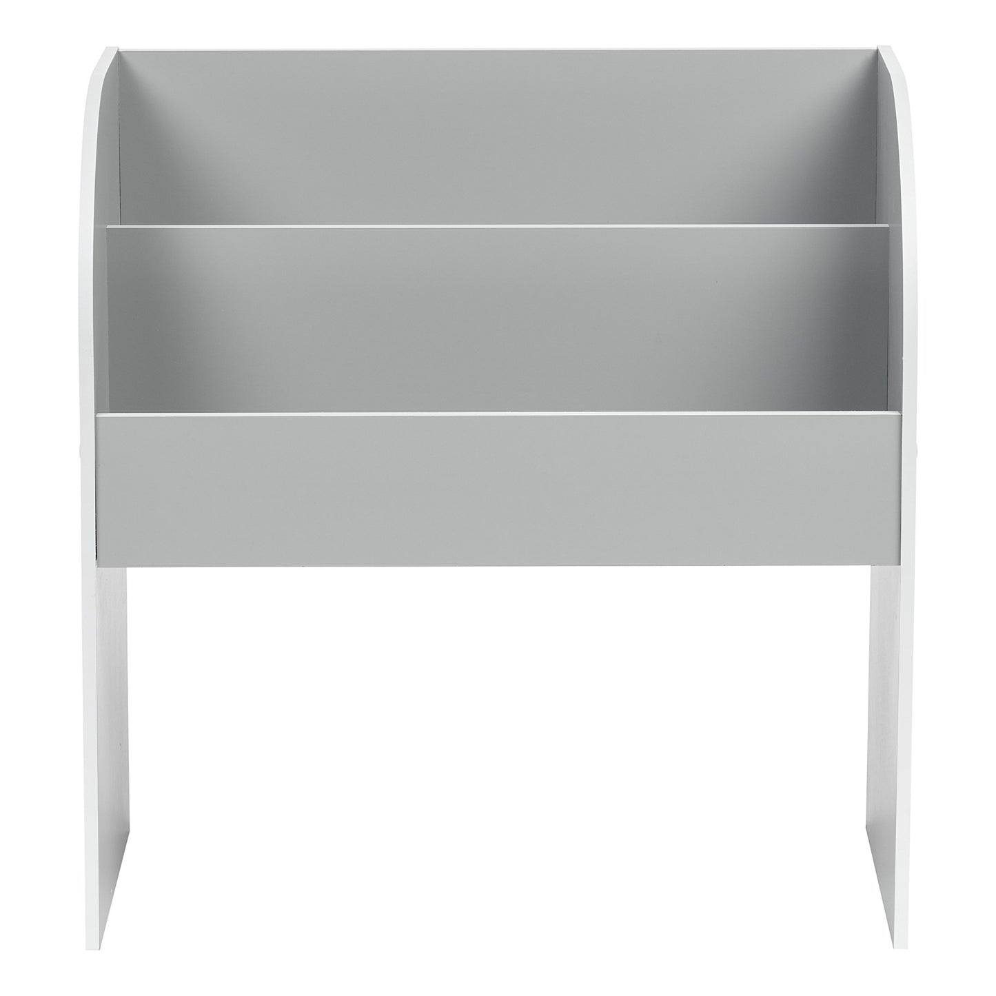 IRIS USA 2-Tier Wooden Bookshelf with Deep Compartments, Gray