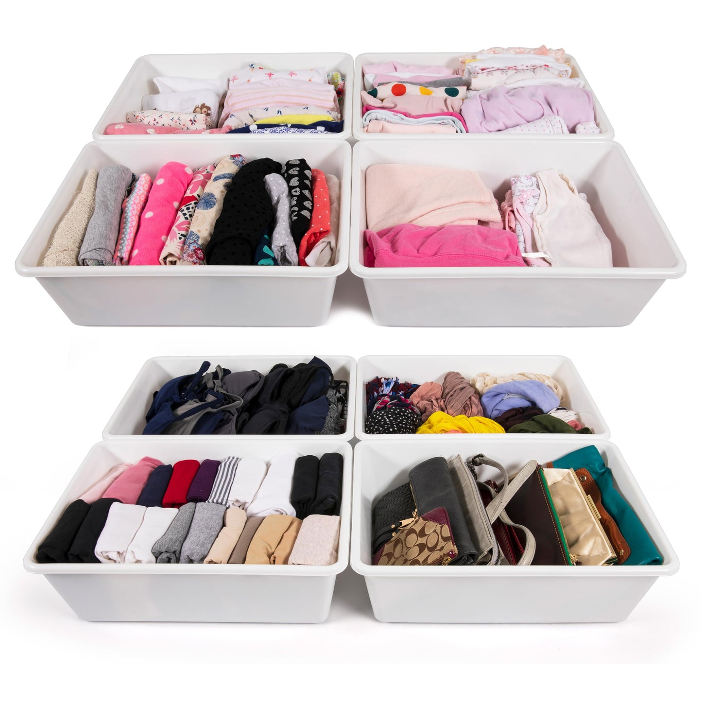 Humble Crew Plastic Storage Bins for Kids, Large Removable Toy Organizer