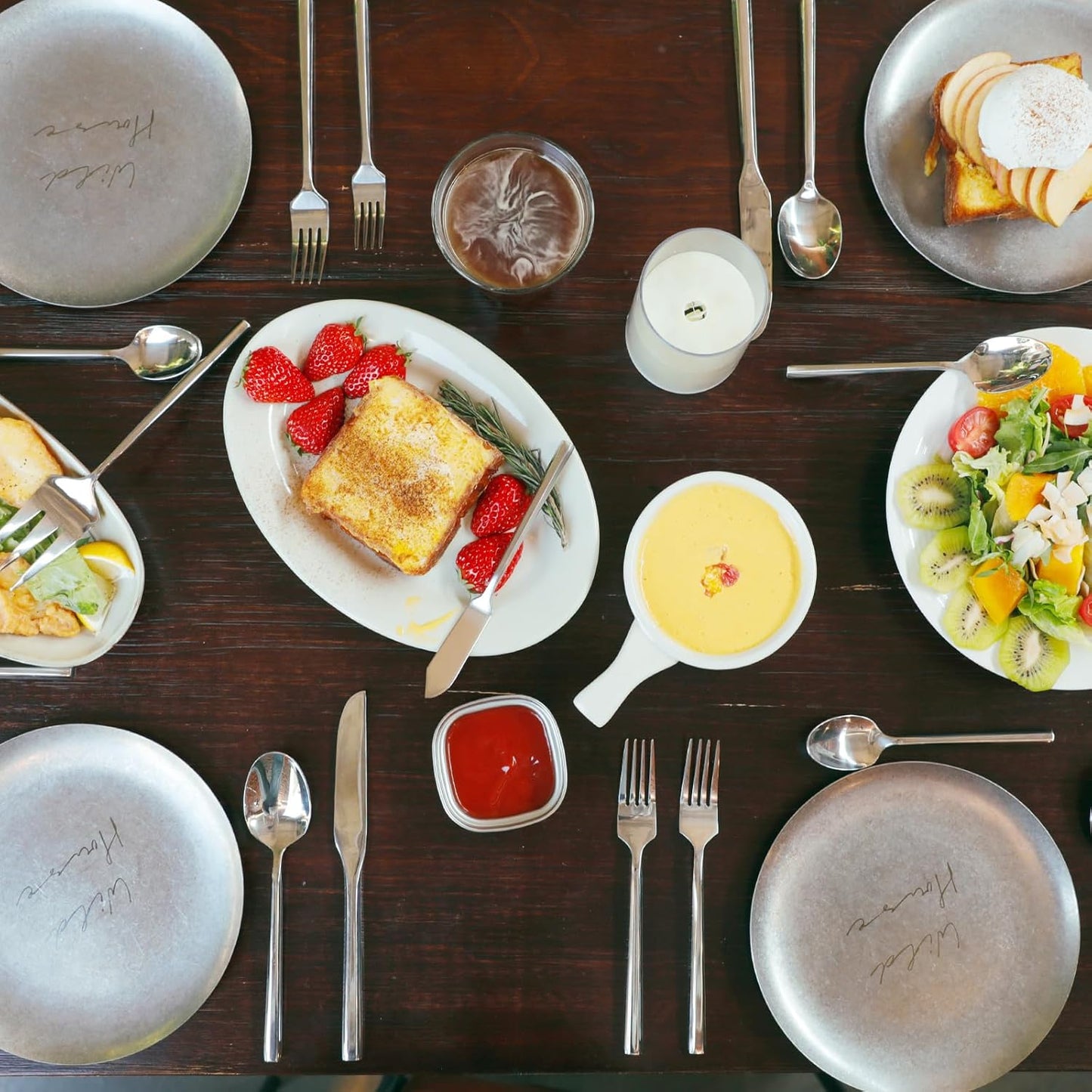 Silverware 45-Piece Flatware Set with Serving Utensils Stainless Steel Thick Heavy Mirror Polished Silver Cutlery Set for Wedding Hotel Restaurant, Service for 8