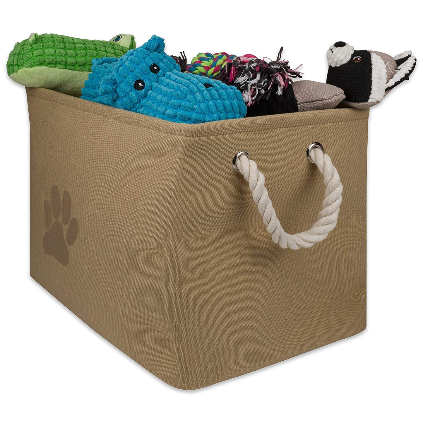 Bone Dry Pet Storage Collection Collapsible Bin, Medium Rectangle, Taupe