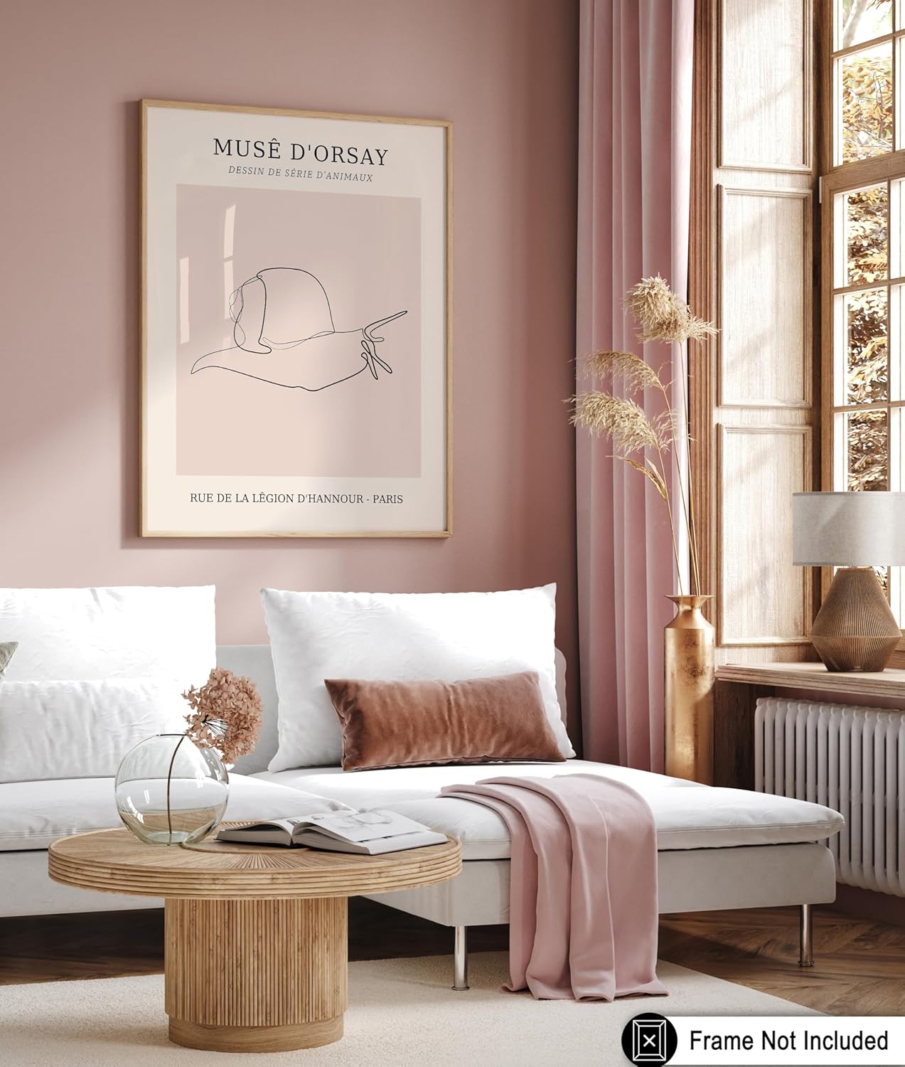 Poster Master Vintage Poster - Retro One Line Snail Drawing Print - Snail Line Art - Minimal Gift for Men, Women, Animal Lover - Abstract Wall Decor for Home, Office - 8x10 UNFRAMED Wall Art