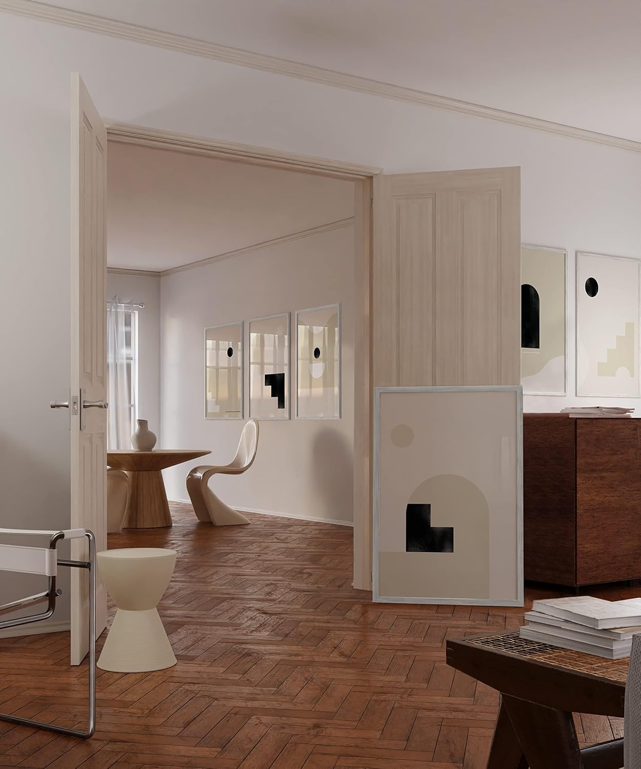 HAUS AND HUES Standalone White Oak Frames Set of 9-24x36