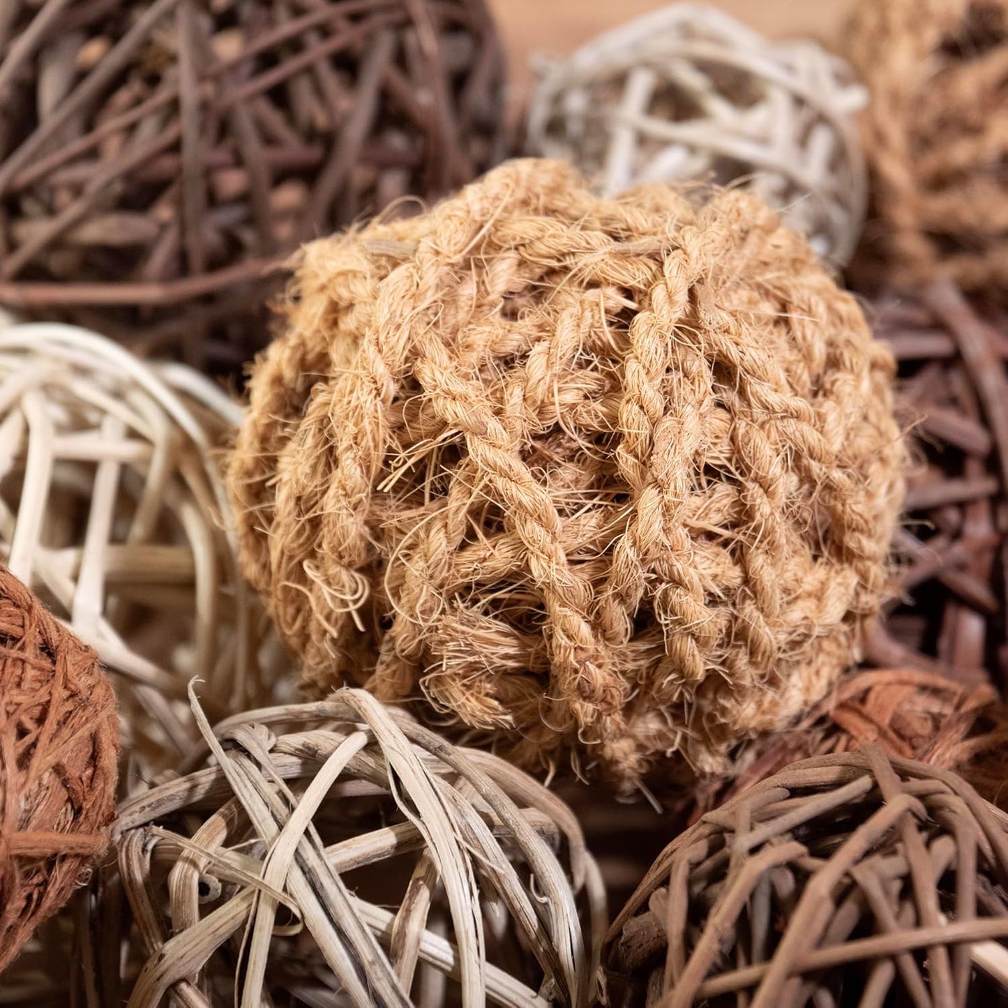 ANDALUCA Decorative Balls Bag Bowl Filler Home Decor (Rattan)