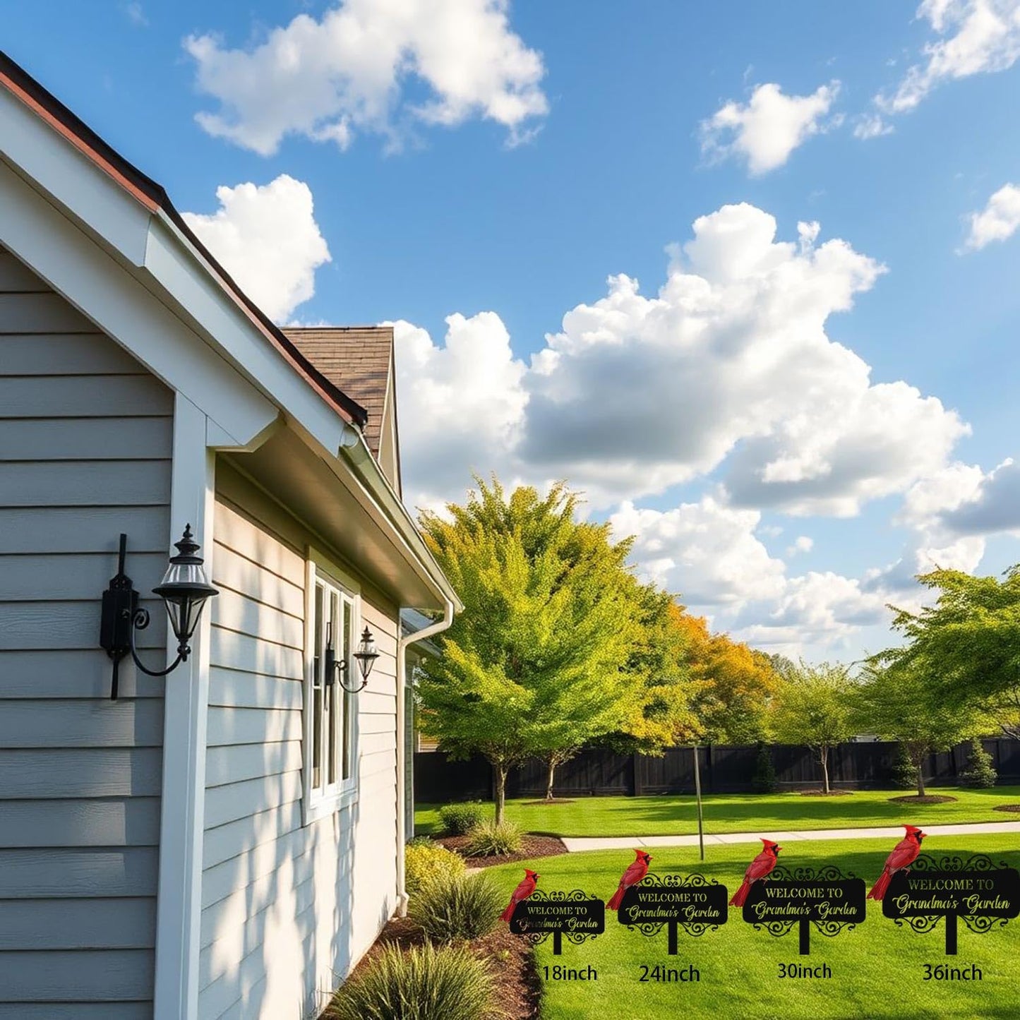 Personalized Metal Garden Signs, Custom Name Yard Stake Sign for House Outdoor Outside Decorative, Lawn Patio Decorations Gardening Enthusiasts Grandmothers Gift 12/14/16/24/30/36inch