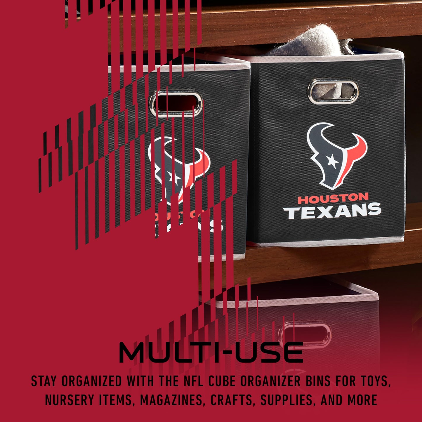 Franklin Sports NFL Houston Texans Collapsible Storage Bin