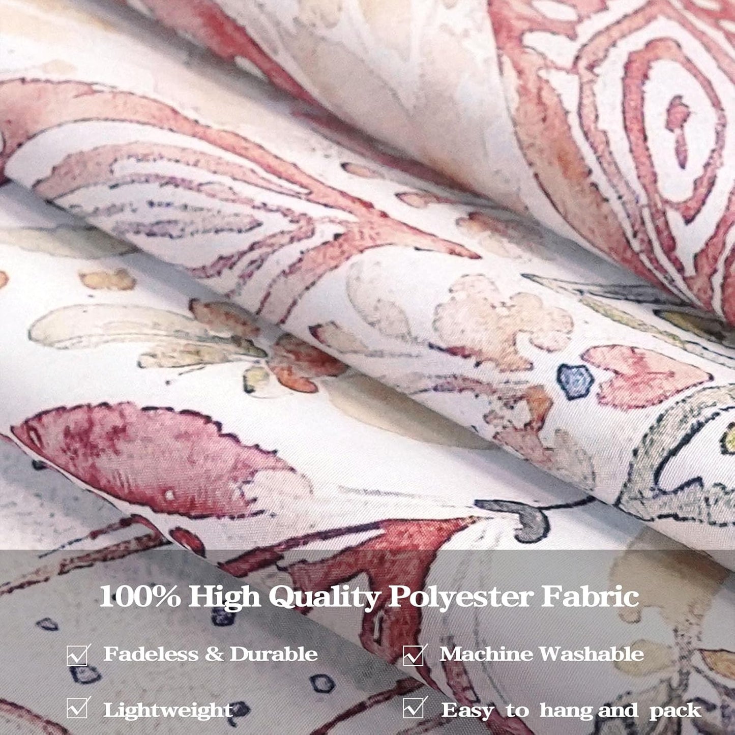 Fowocu Boho Floral Mandala Tapestry Wall Hanging Pink Bohemian Flower Medallion Tapestry Aesthetic Watercolor Hippie Indian Extra Large Tapestries for Bedroom Living Room Dorm Decor 90 x 68 Inch