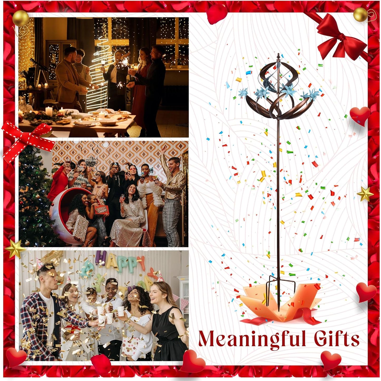 Wind Spinners Outdoor Metal - 86" Height Extra Large Kinetic Wind Spinner Sculpture for Yard and Garden, Ideal Gifts for Birthday, Anniversary and Housewarming