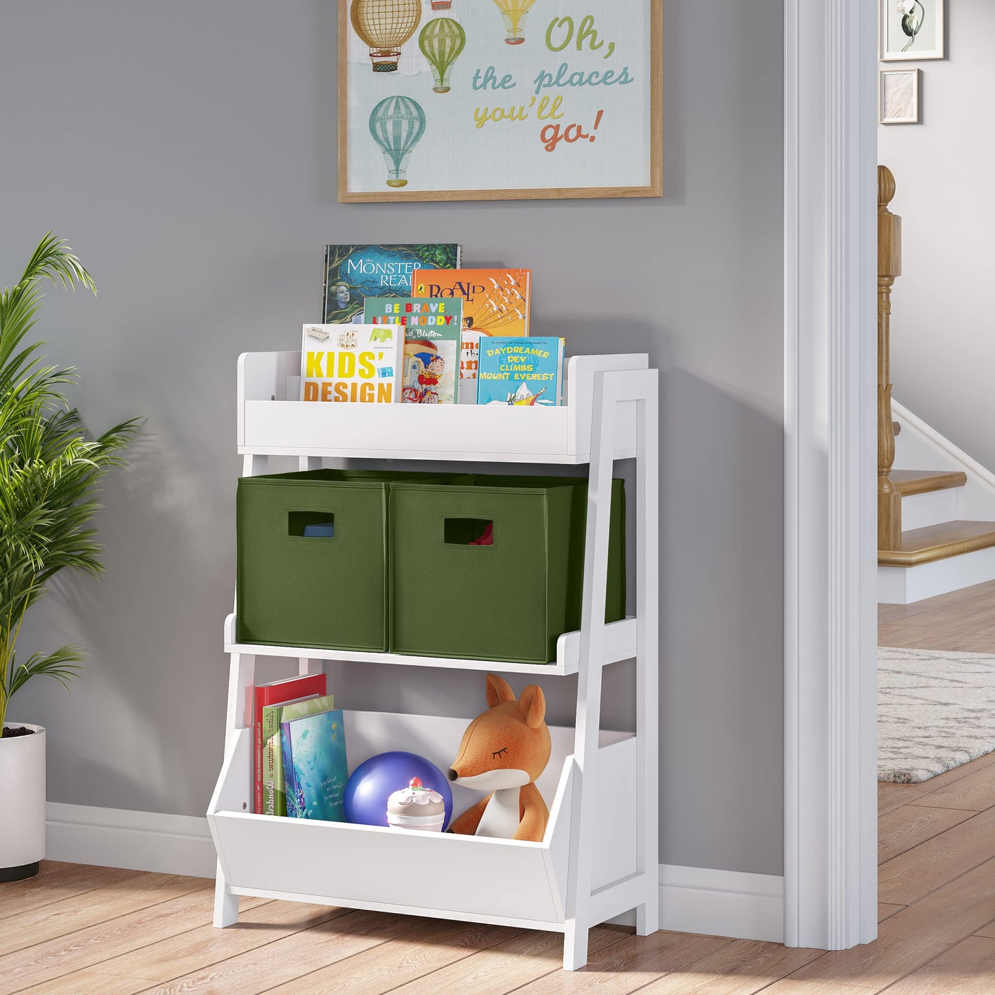 RiverRidge Folding Storage Bins - 2-pack of 10in Tall Olive Cubes