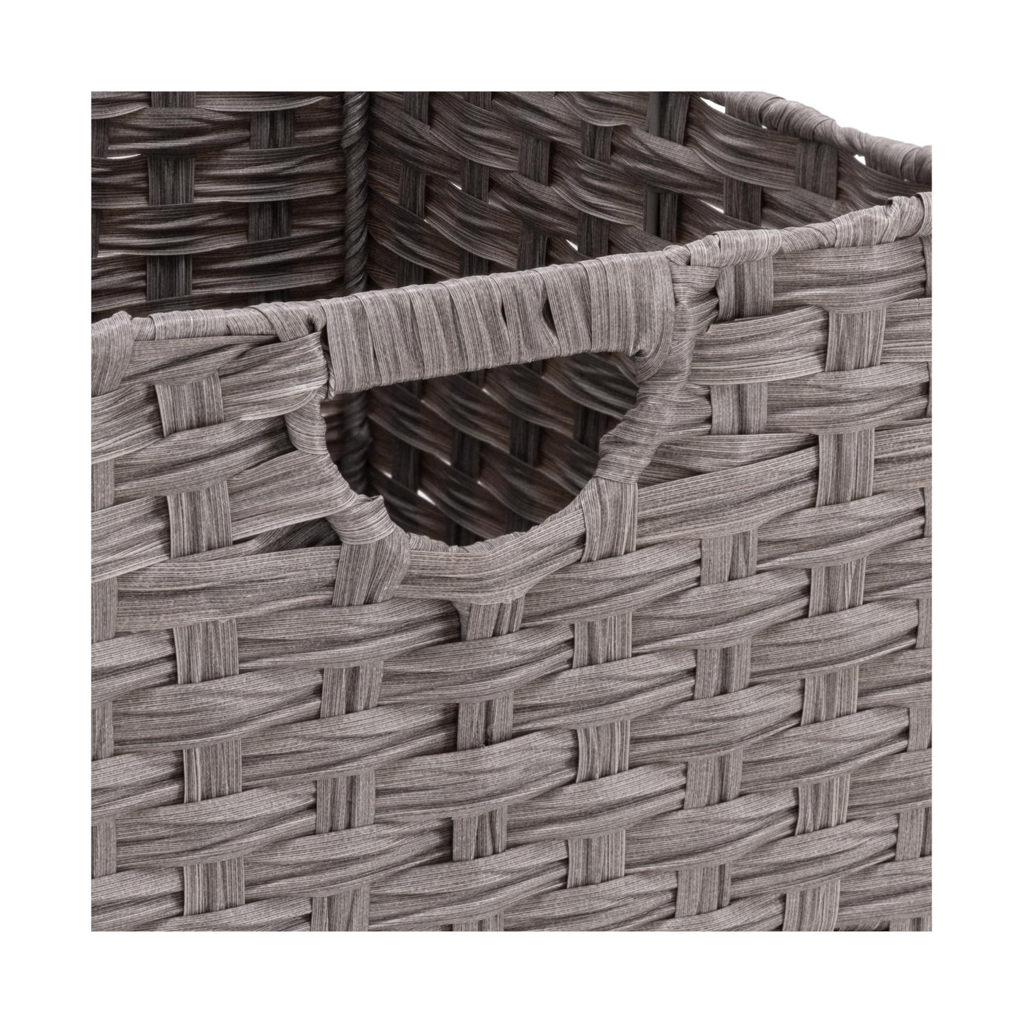 Seville Classics Premium Handwoven Portable Laundry Bin Basket with Carrying Handles, Household