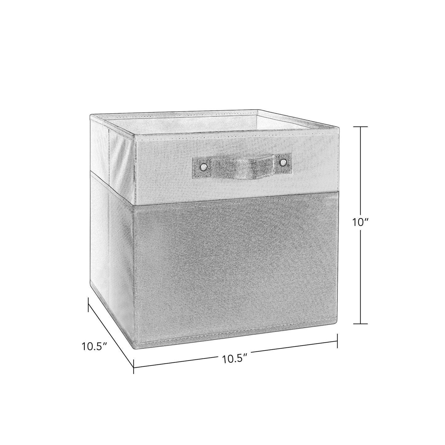 RiverRidge Two-Tone Folding Storage Bins - 2-pack of 10in Tall Olive Cubes