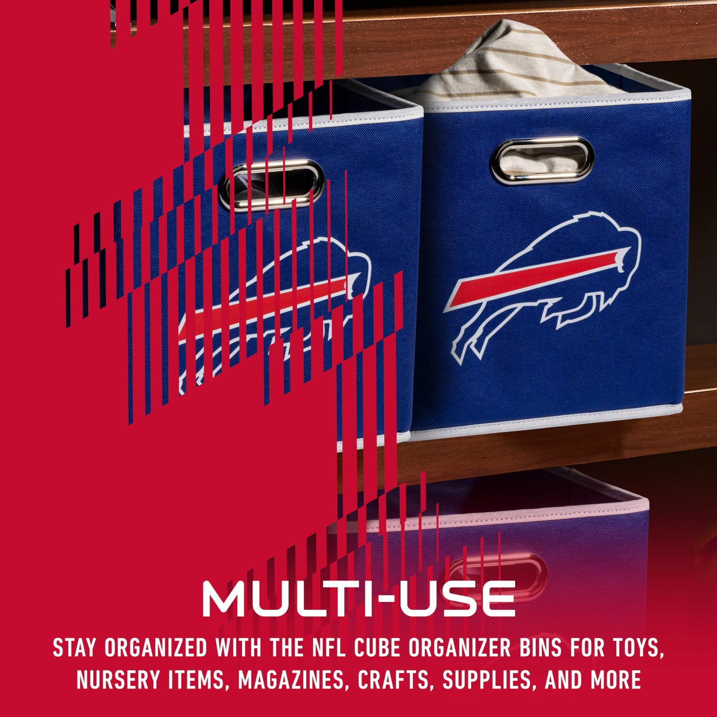 Franklin Sports NFL Buffalo Bills Collapsible Storage Bin