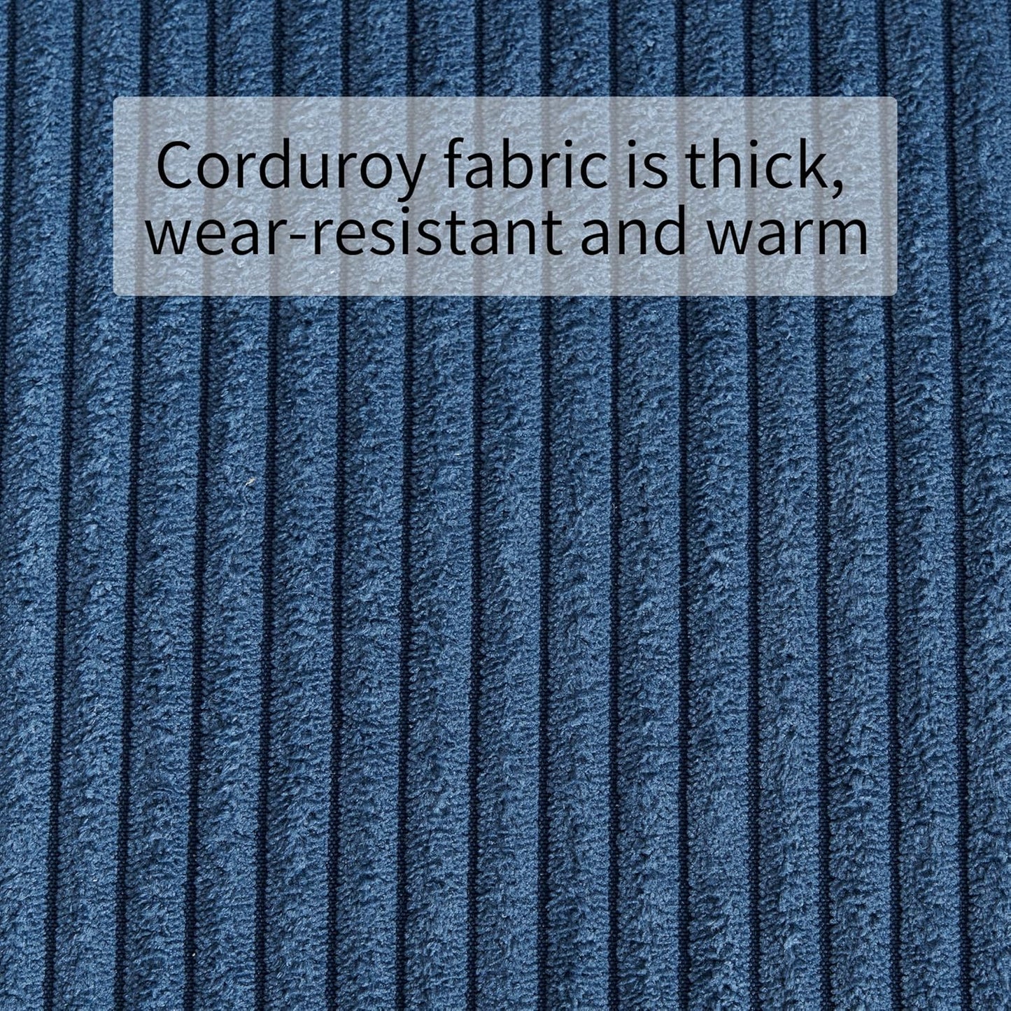 Lift Recliner Chair for Adults with Massage and Heating, Power Lift Recliner Chairs for Elderly, Corduroy Fabric Reclining Chair with USB &Type-C Port, Cup Holders, L6111 (Blue)