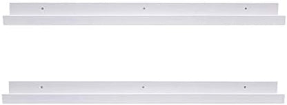 AZSKY Floating Picture Shelves Denver Modern Wall Mount – Long Narrow Picture Ledge - 36 Inch Set of 2 Mounting Hardware Included Pine
